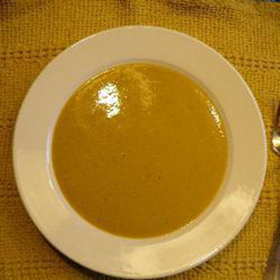 South African Pumpkin Soup with Banana and Curry