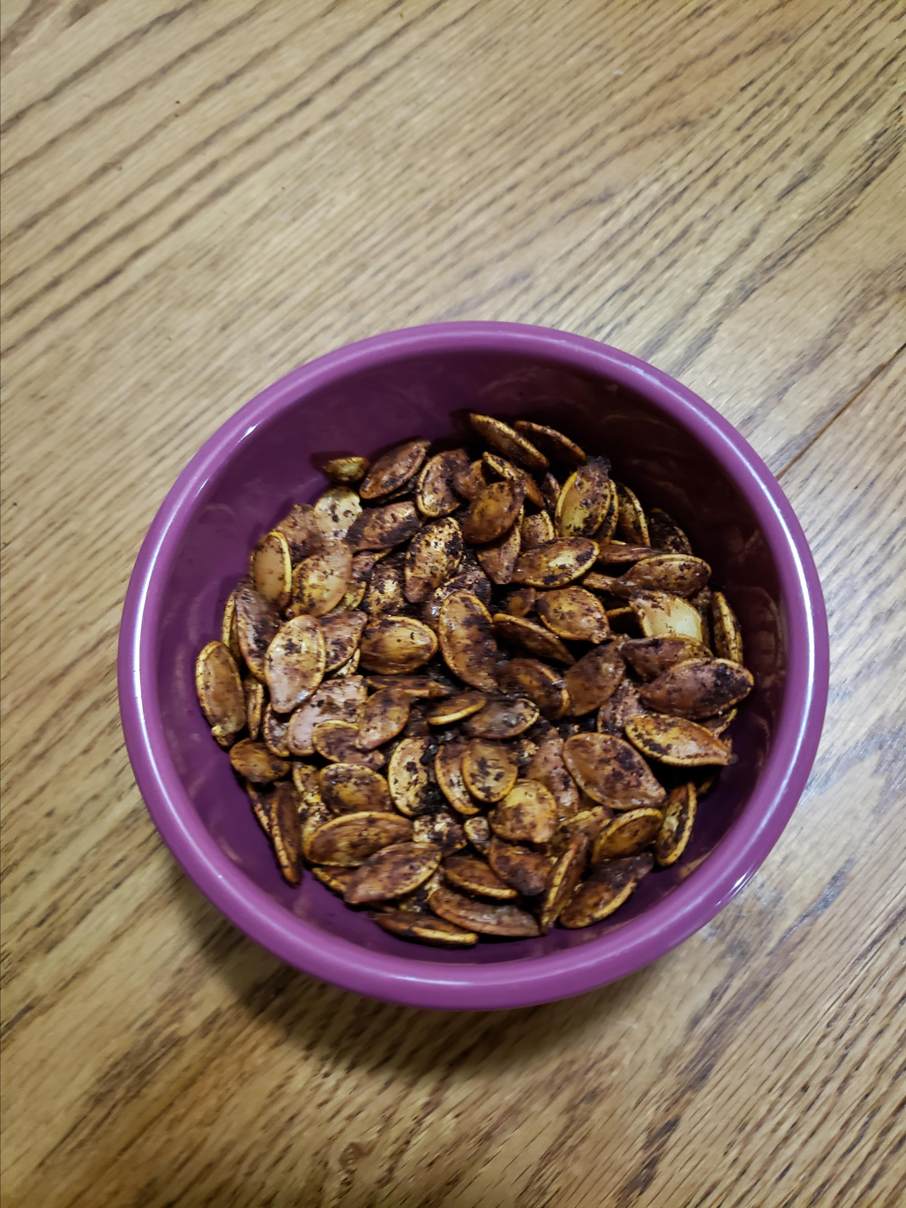 Cajun Spiced Roasted Pumpkin Seeds 