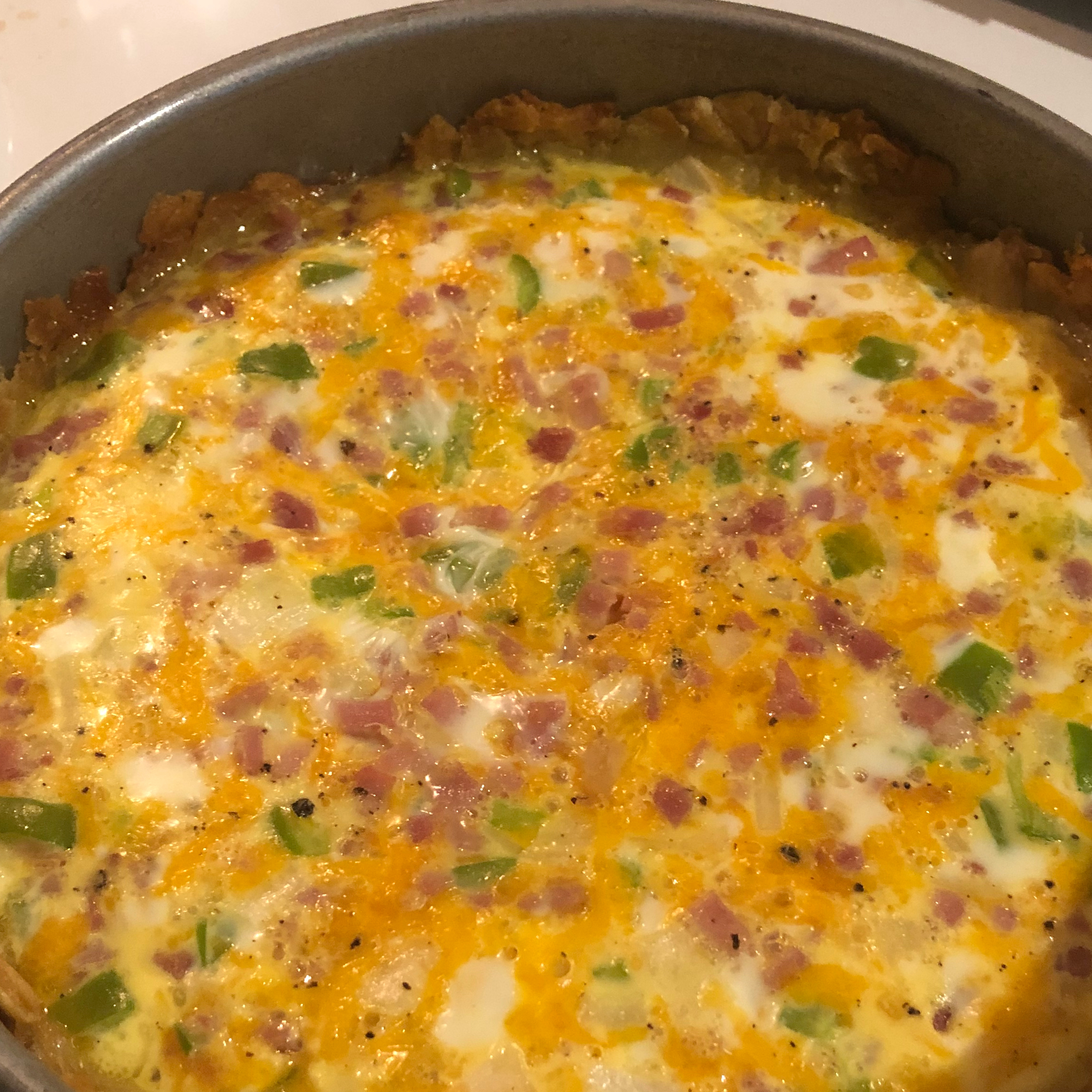 Ham and Hash Brown Quiche 