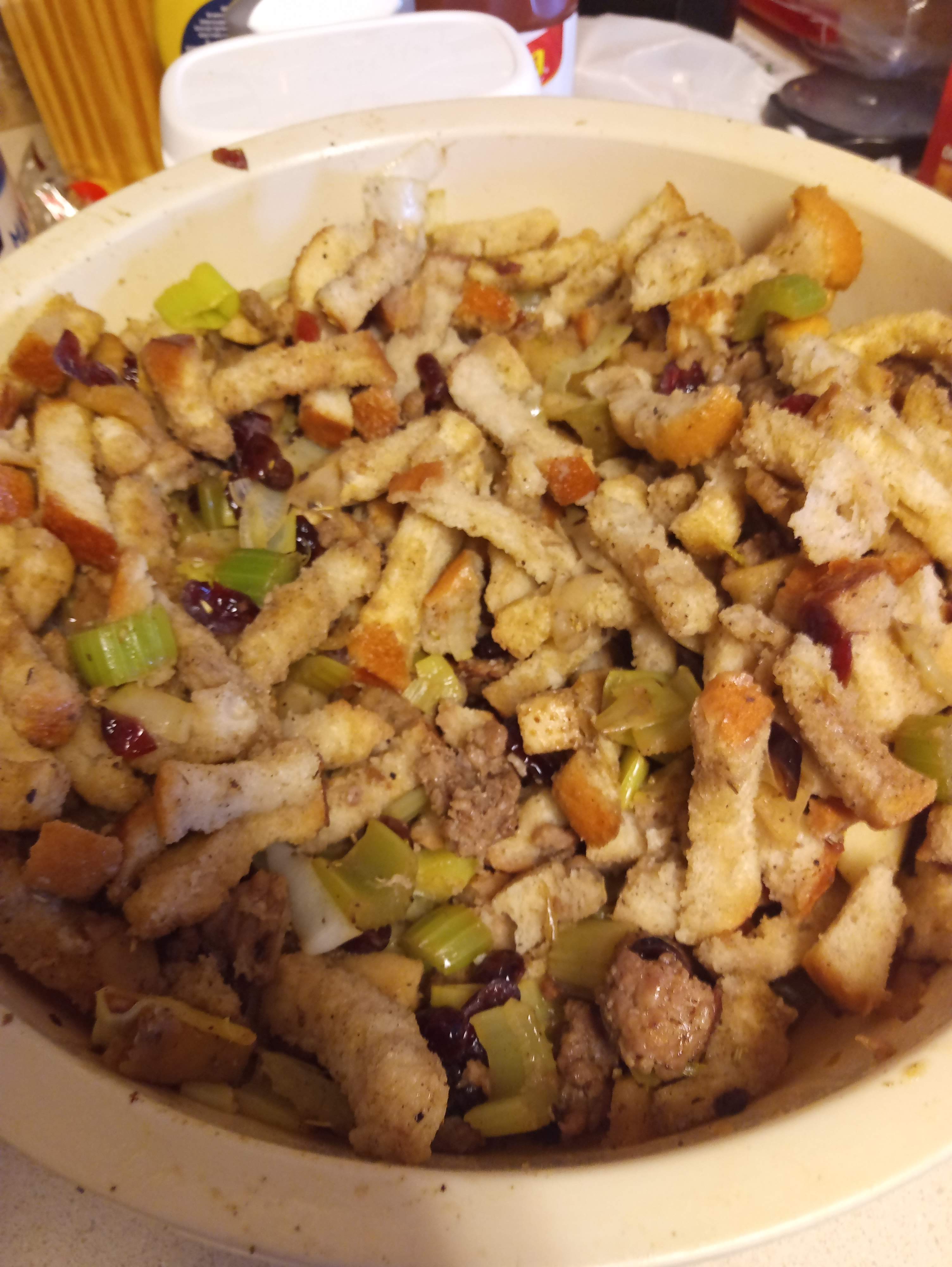 Cranberry, Sausage and Apple Stuffing 