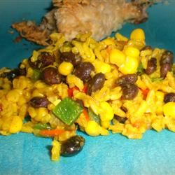 Black Beans, Corn, and Yellow Rice 