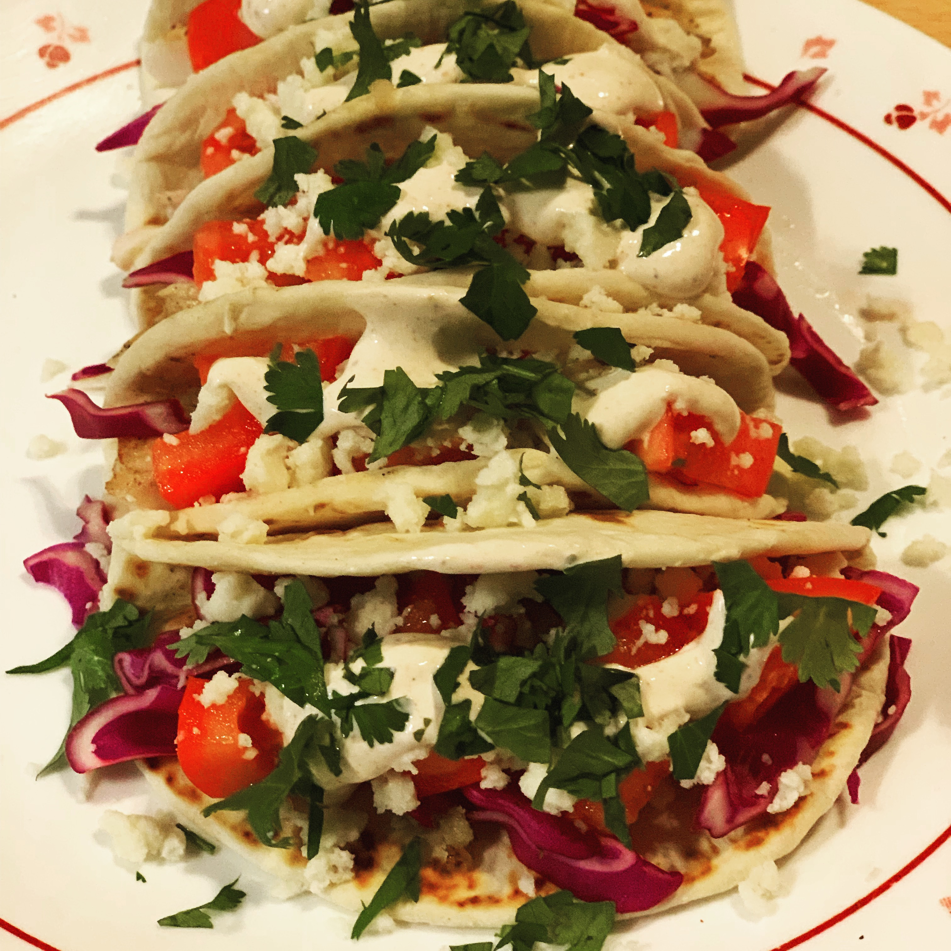 Grilled Fish Tacos with Chipotle-Lime Dressing 