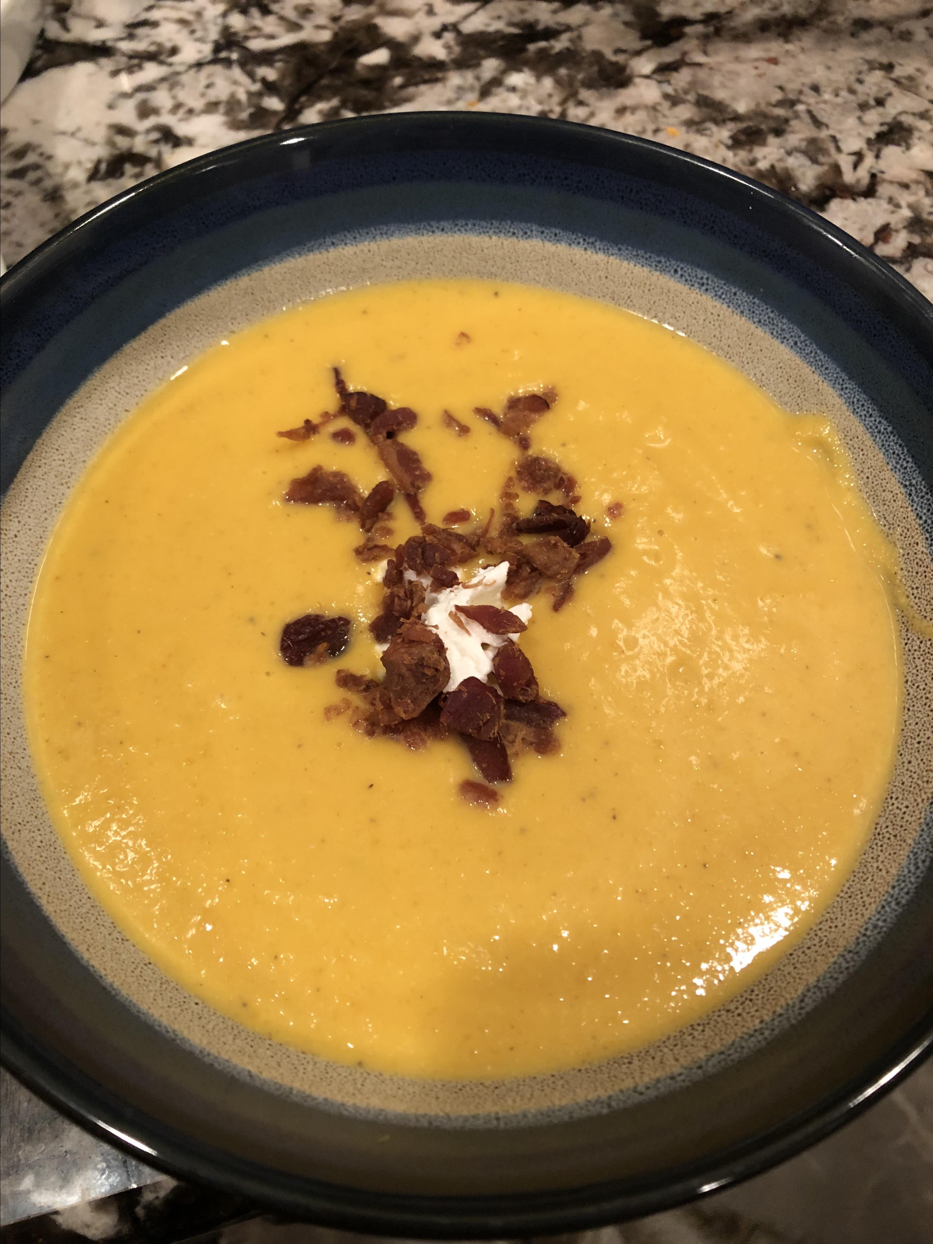 Curried Butternut Squash and Cauliflower Soup Amanda Vickers