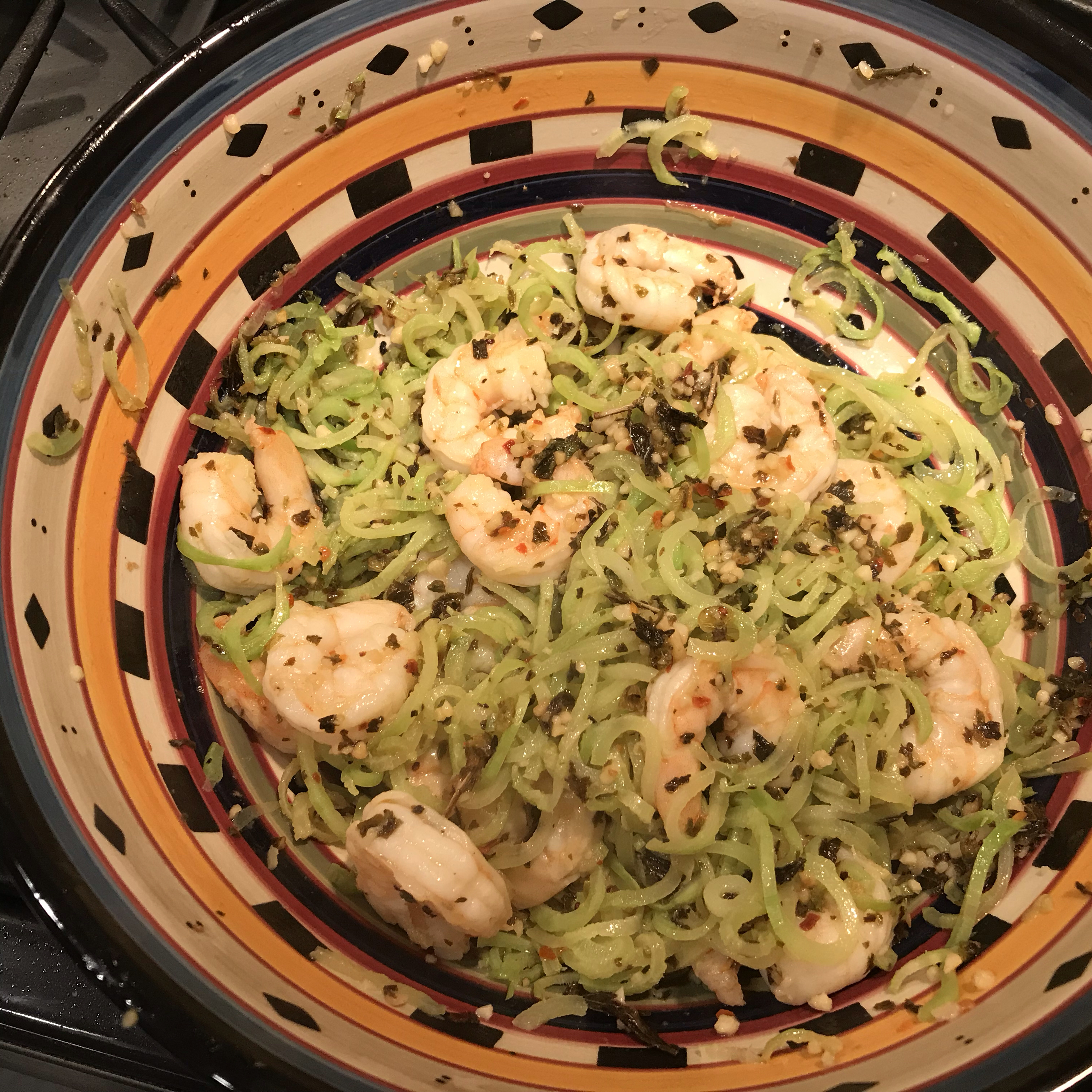 Keto Shrimp Scampi with Broccoli Noodles 