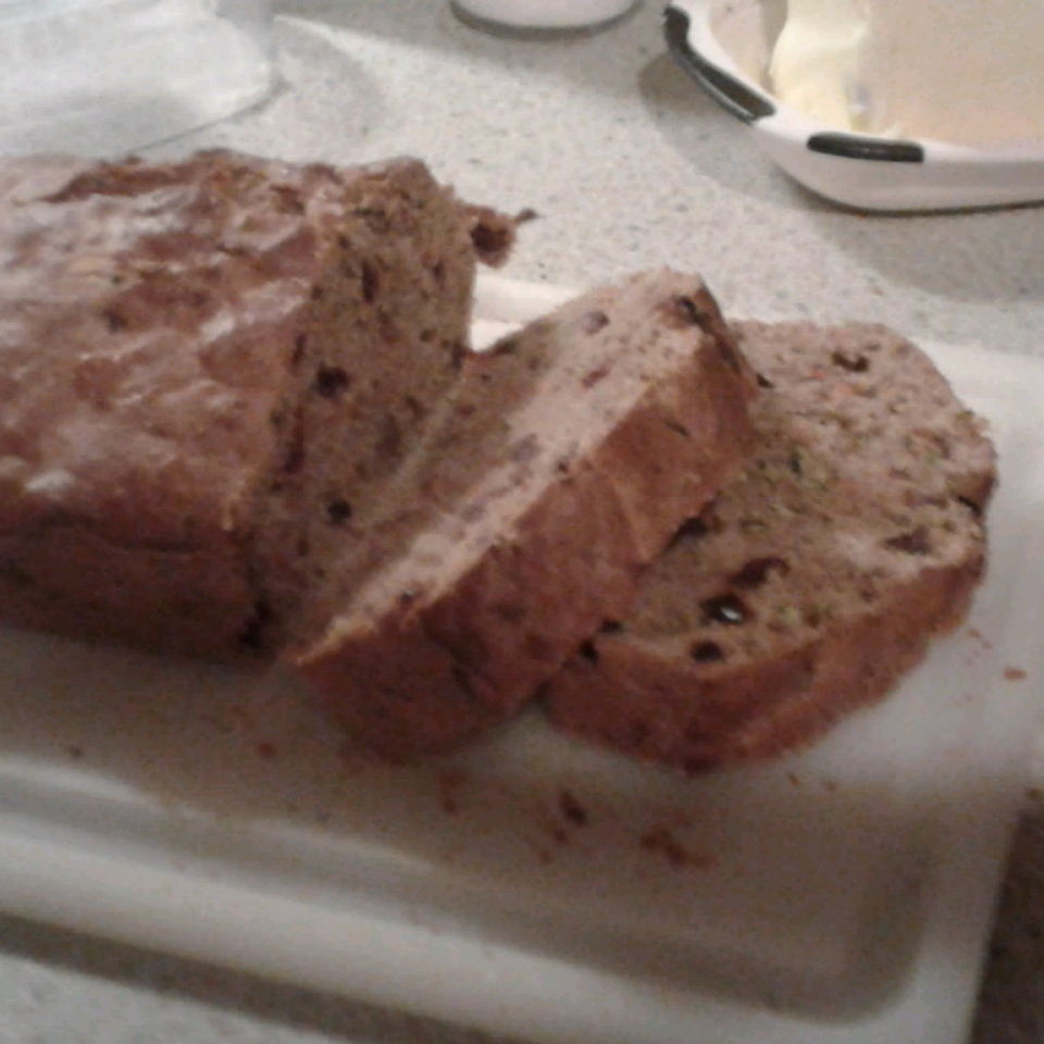 Zucchini Bread with Dried Cranberries 