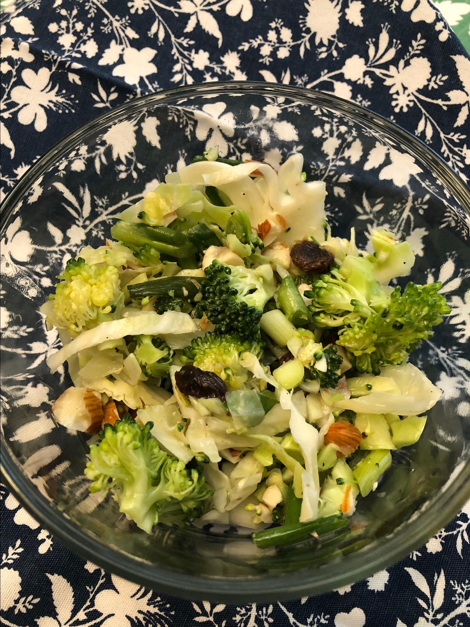 Cabbage and Broccoli Slaw with Vinegar Dressing 