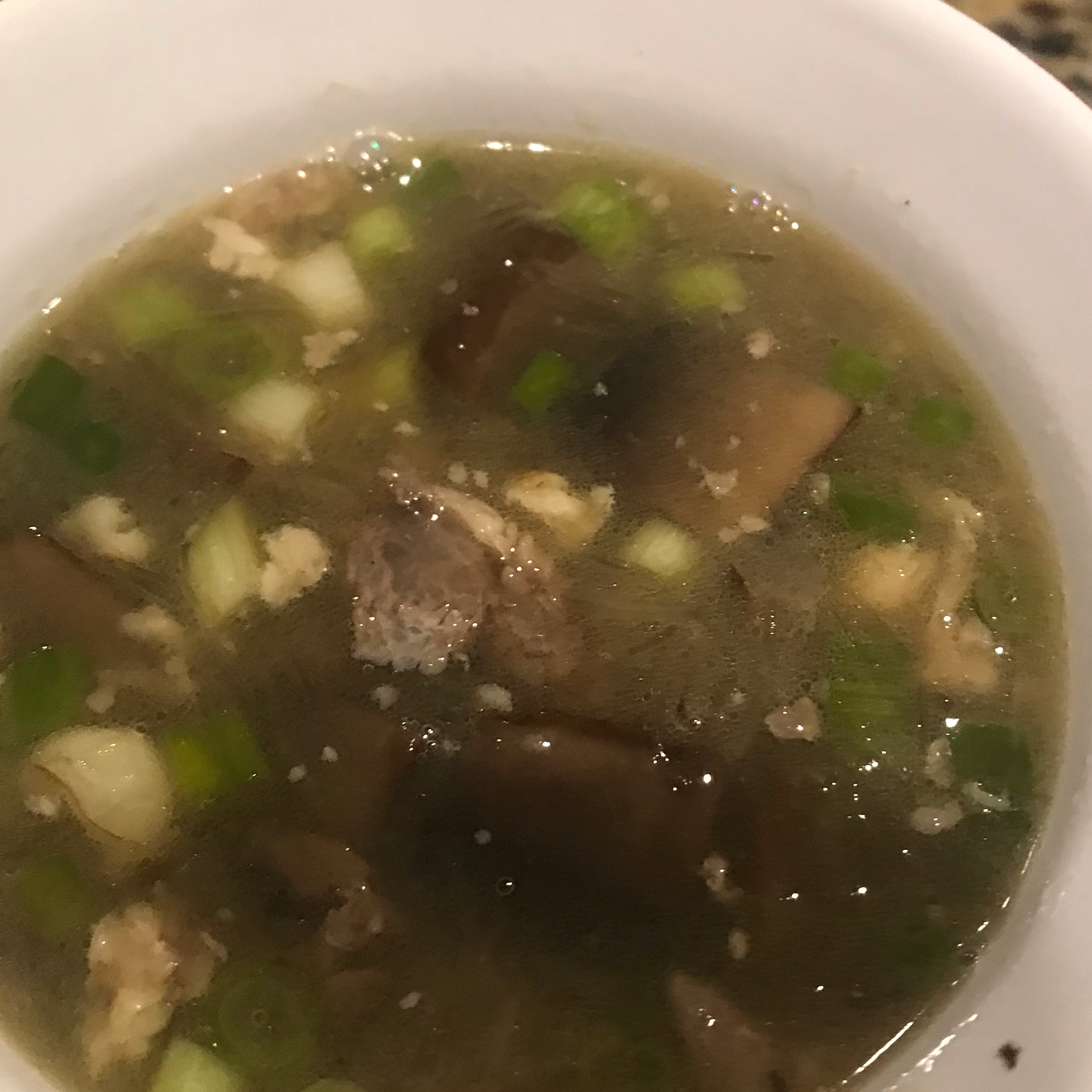 Miso, Chicken, and Green Onion Soup 