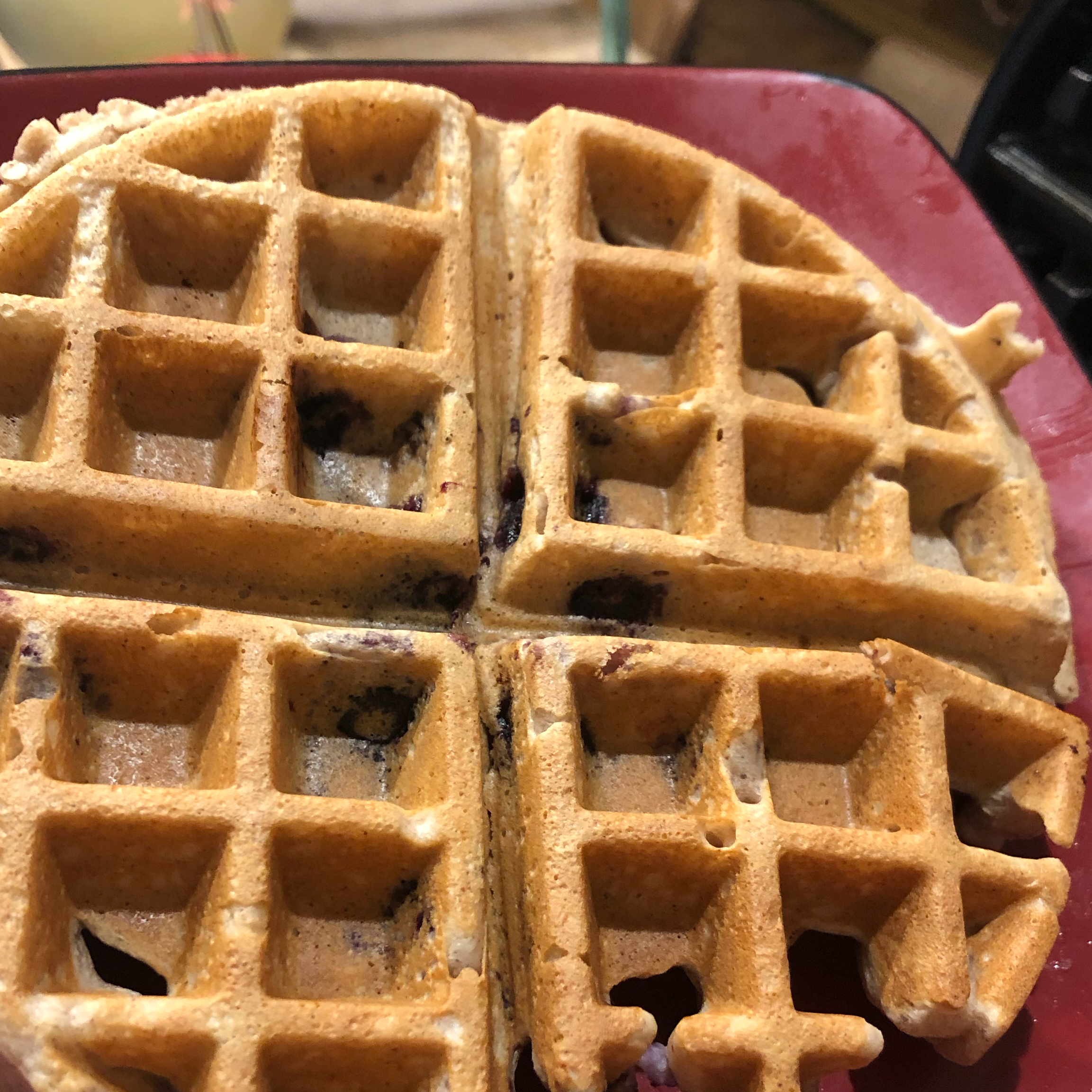 Blueberry Oat Waffles 