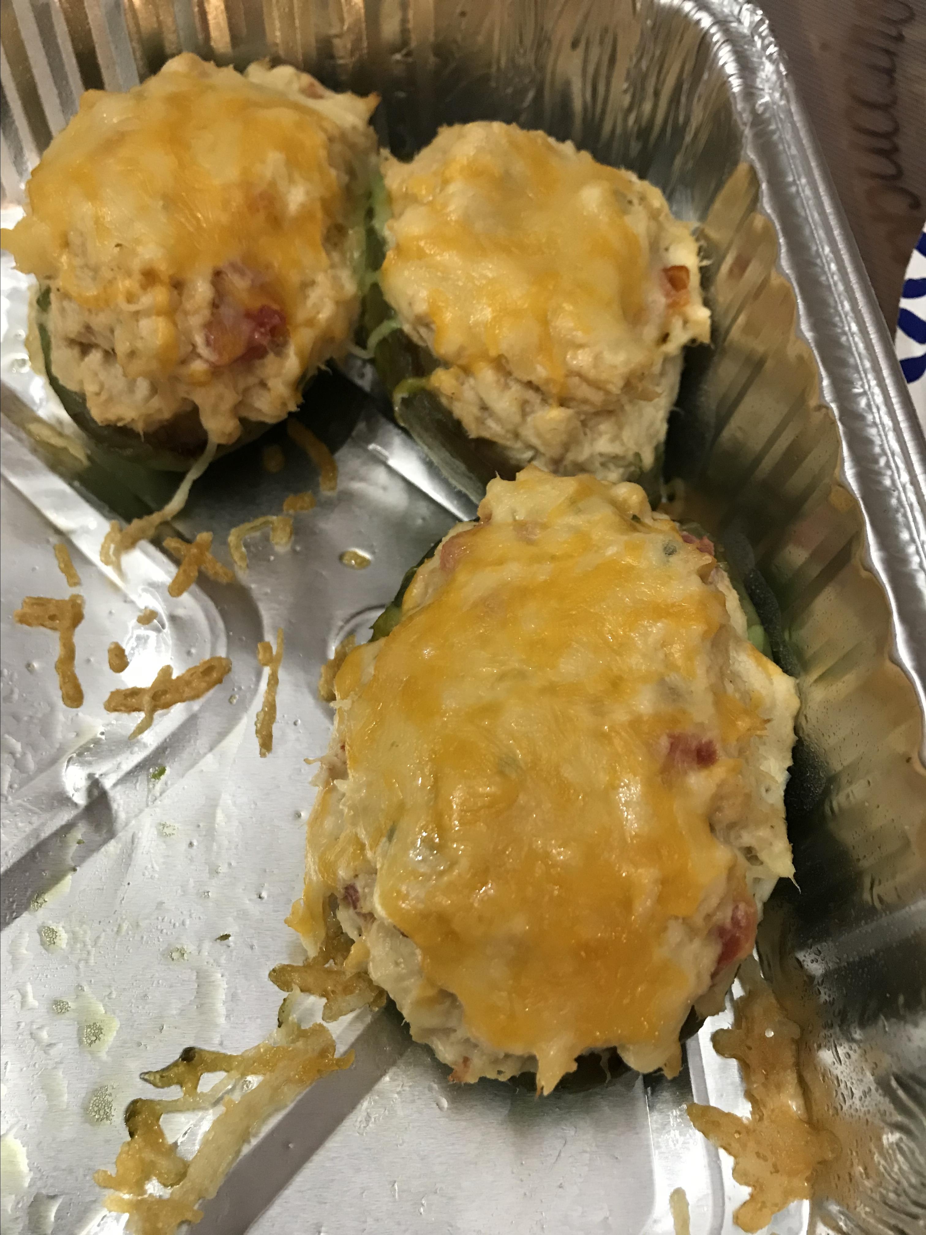 Chicken Stuffed Baked Avocados 