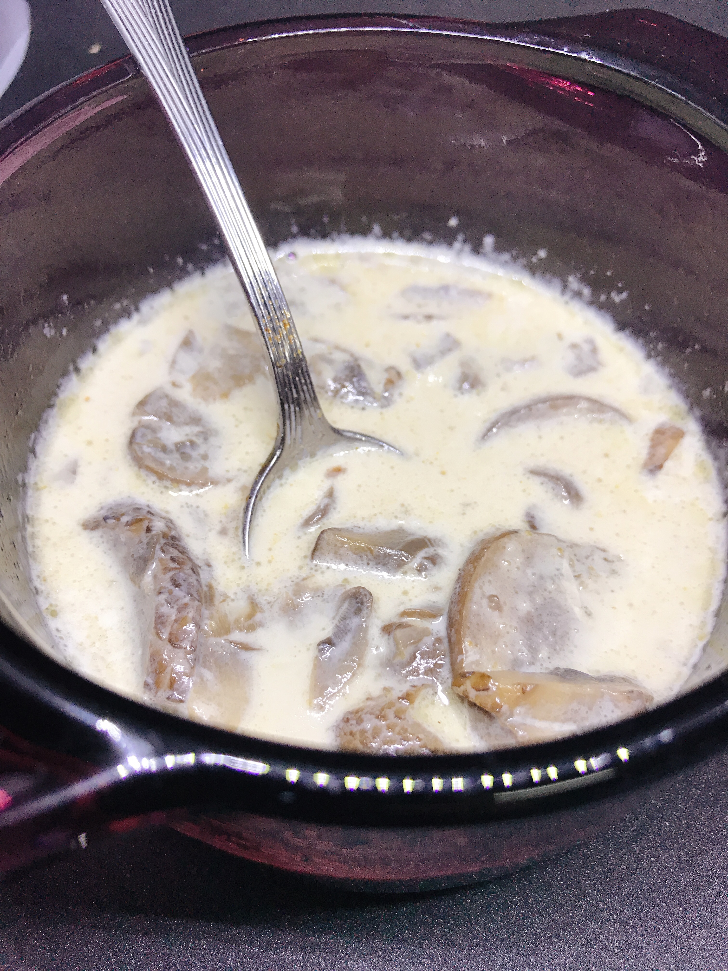 Instant Pot&reg; Garlicky Mushroom Soup thedailygourmet