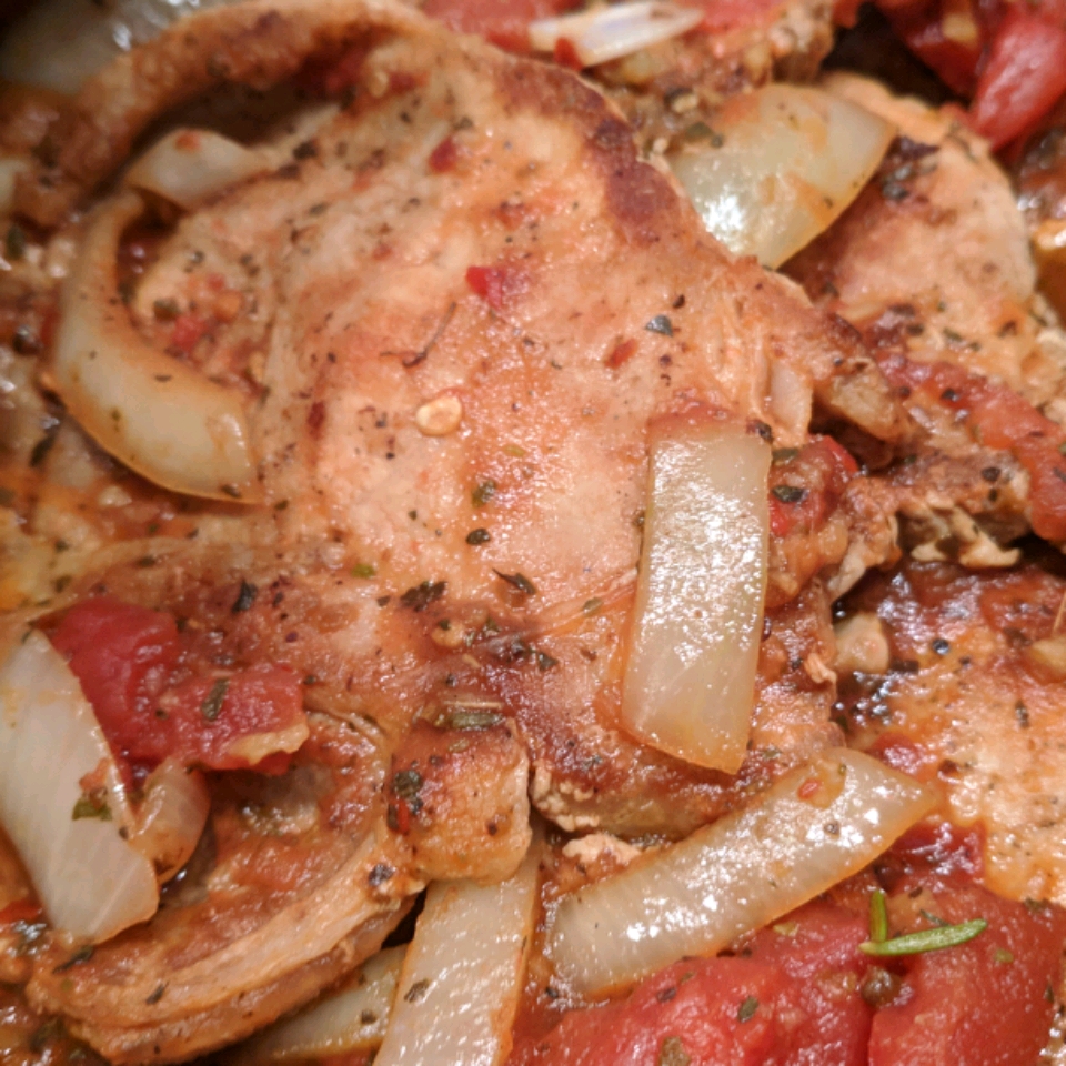 Stewed Tomato Pork Chops 