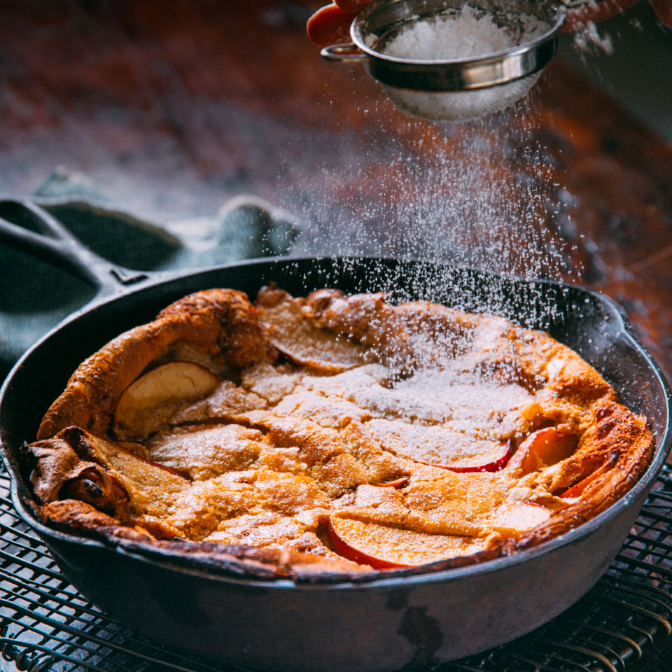 <p>This one-pan puffy oven-baked pancake recipe will wow brunch guests. Make it your own by swapping out the apple for pear slices, or switch up the spices and try cardamom or ginger in place of the cinnamon.</p>
                          