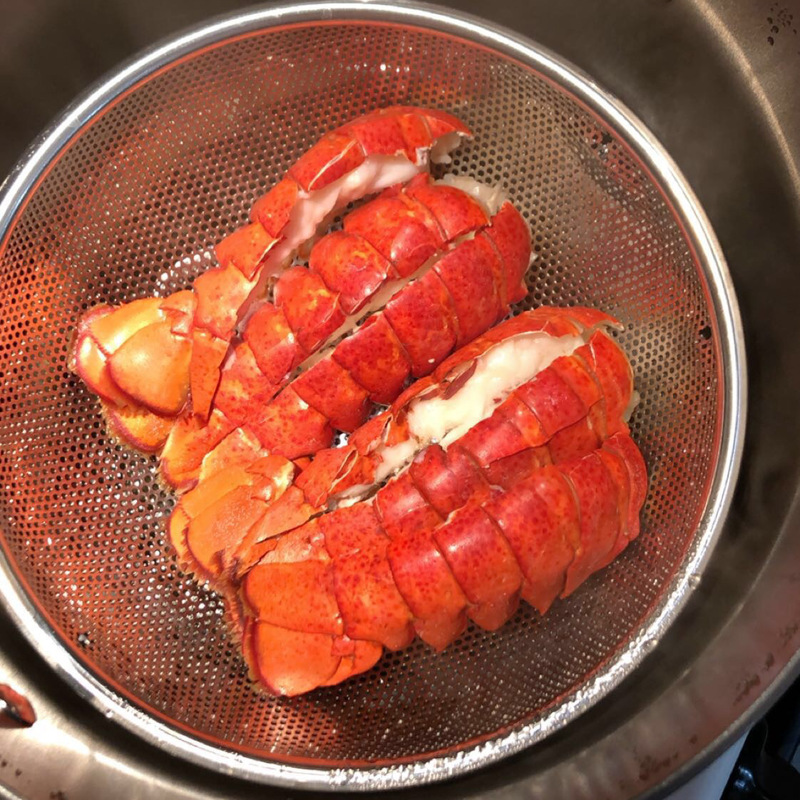 Lobster Tails Steamed in Beer 