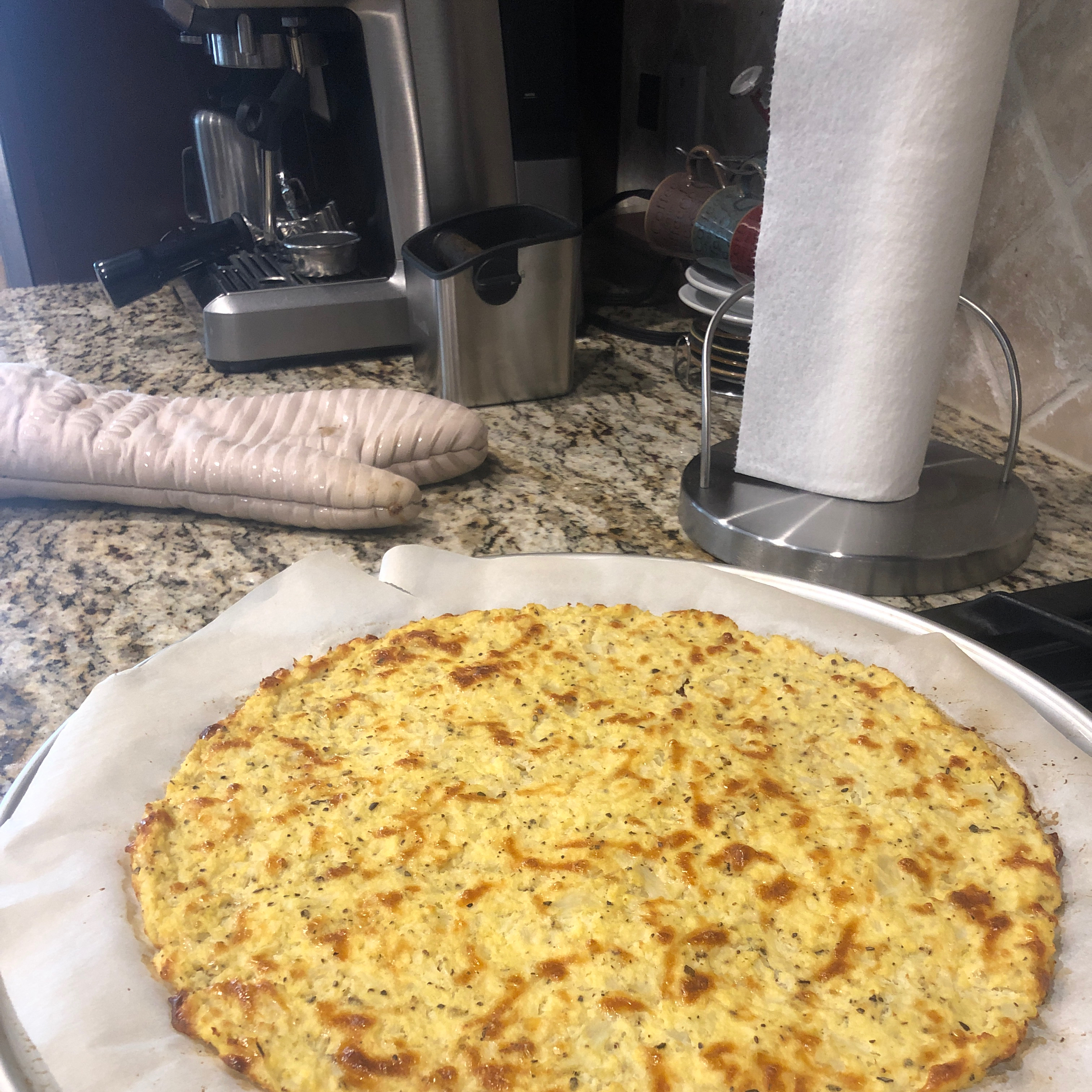Cheesy Cauliflower Pizza Crust 