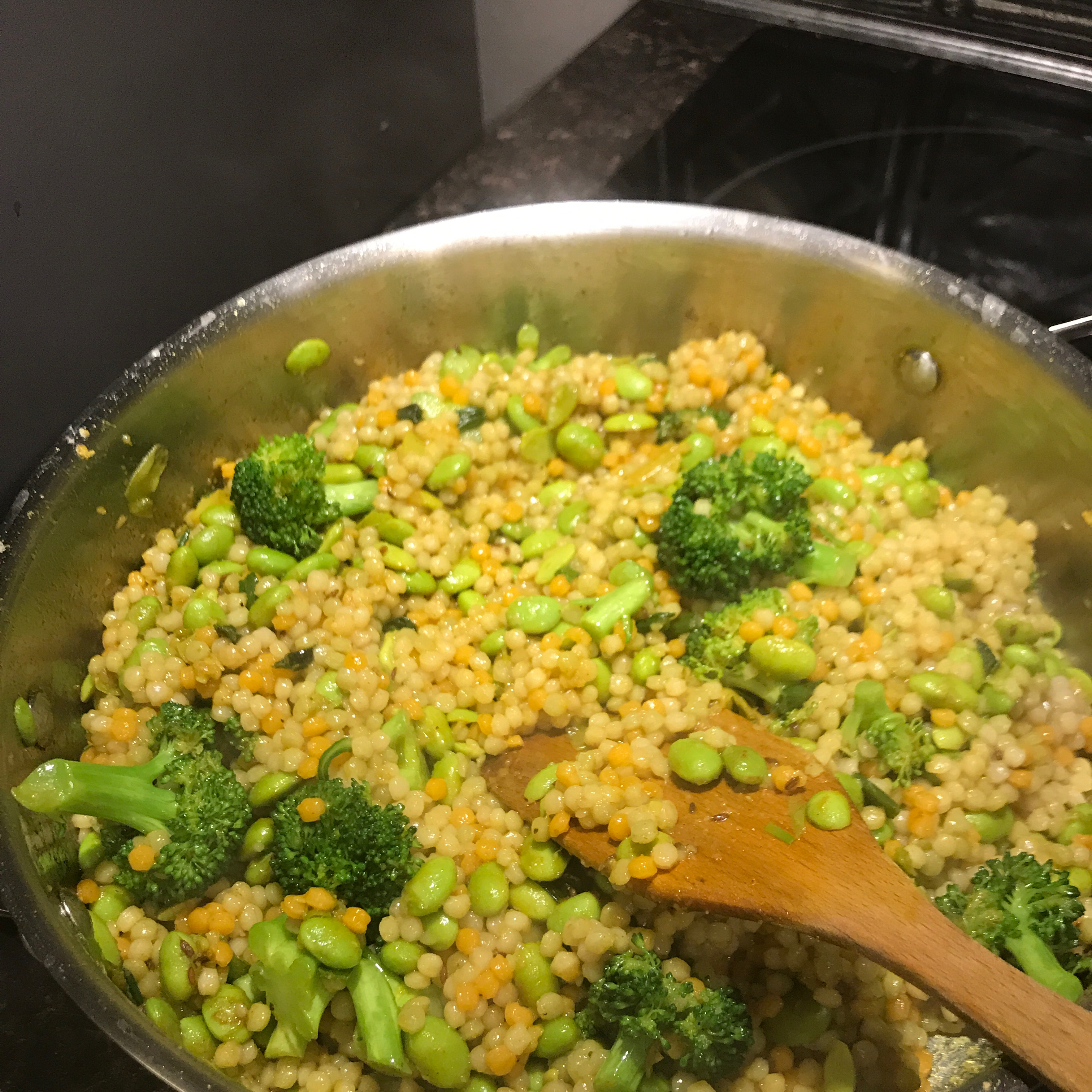 Indian Curry Couscous with Broccoli and Edamame Martina Steves
