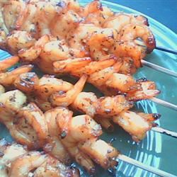Sweet Grilled Shrimp Skewers jennifershultz
