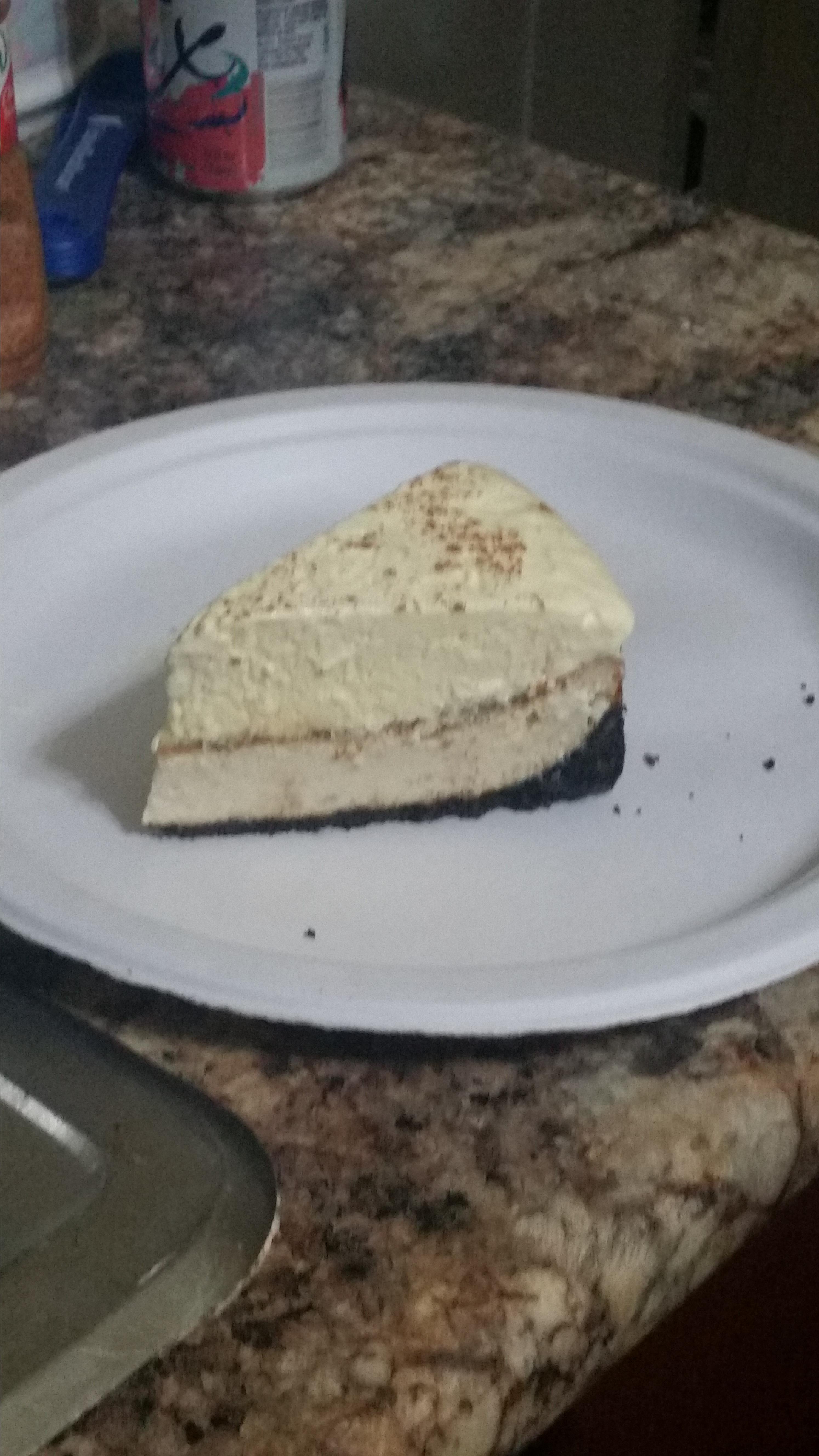 Banana Cheesecake with Banana Cream Pie Topping 