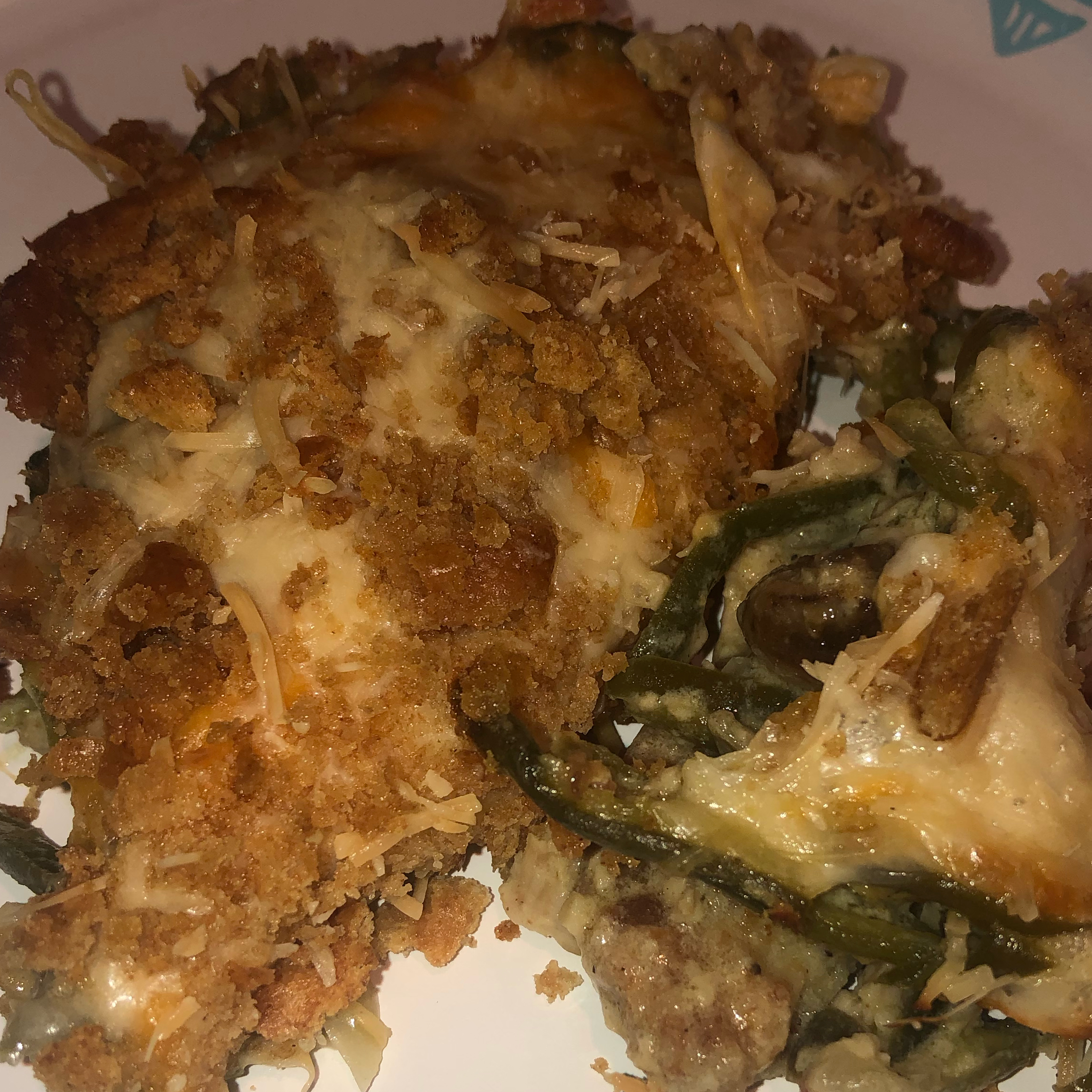 Chicken, Eggplant, and Green Beans Casserole 
