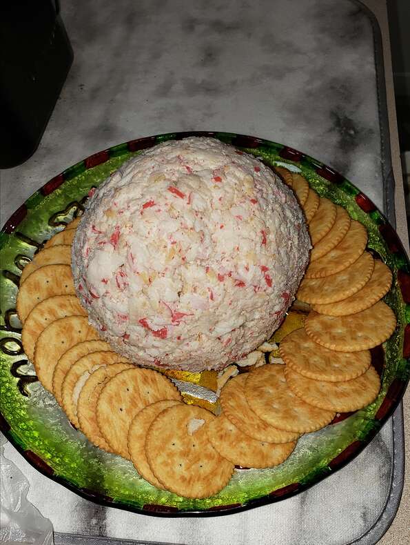 Devil Crab Cream Cheese Ball - what is imitation crab