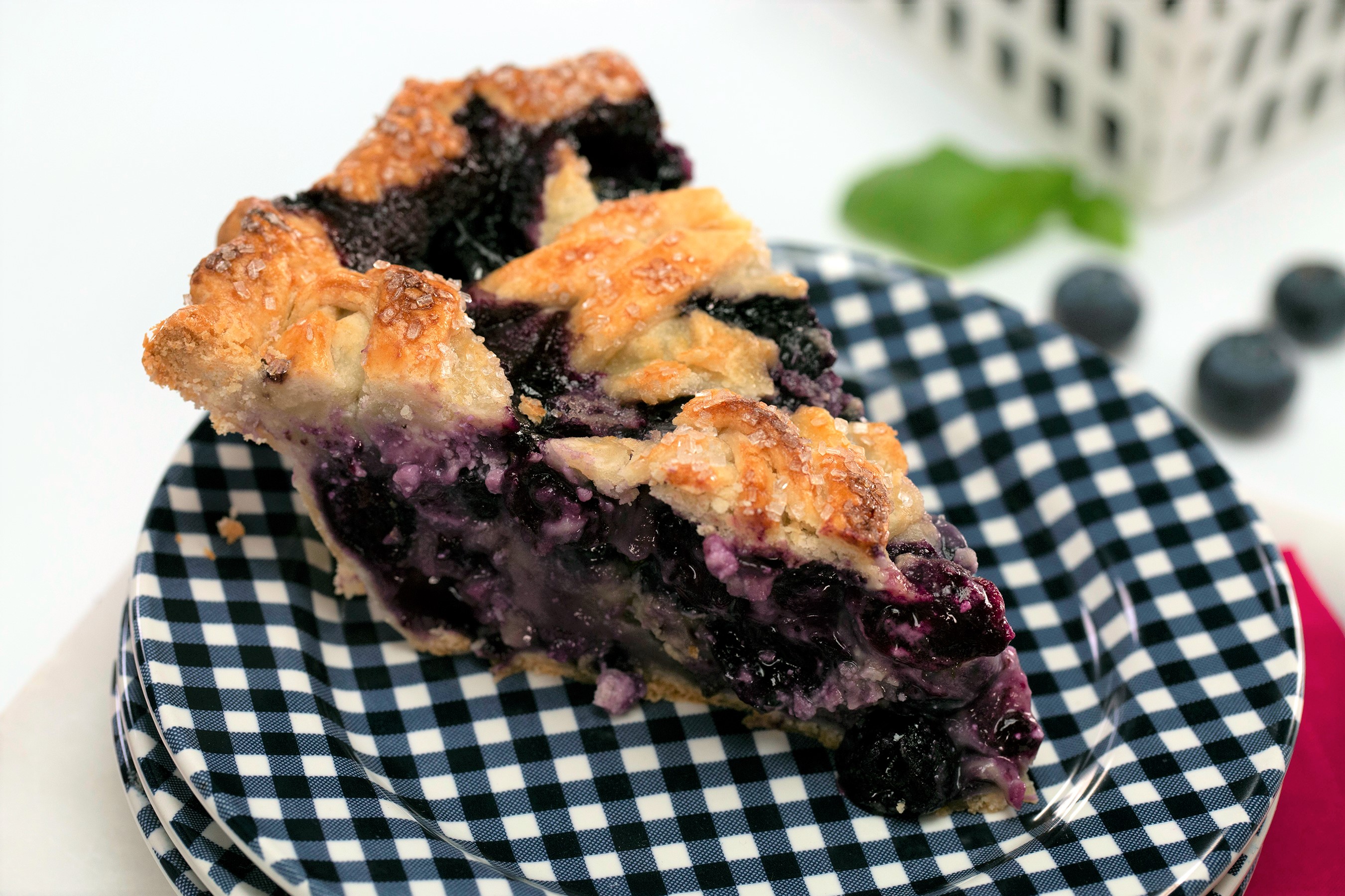 Blueberry, Goat Cheese, and Basil Pie