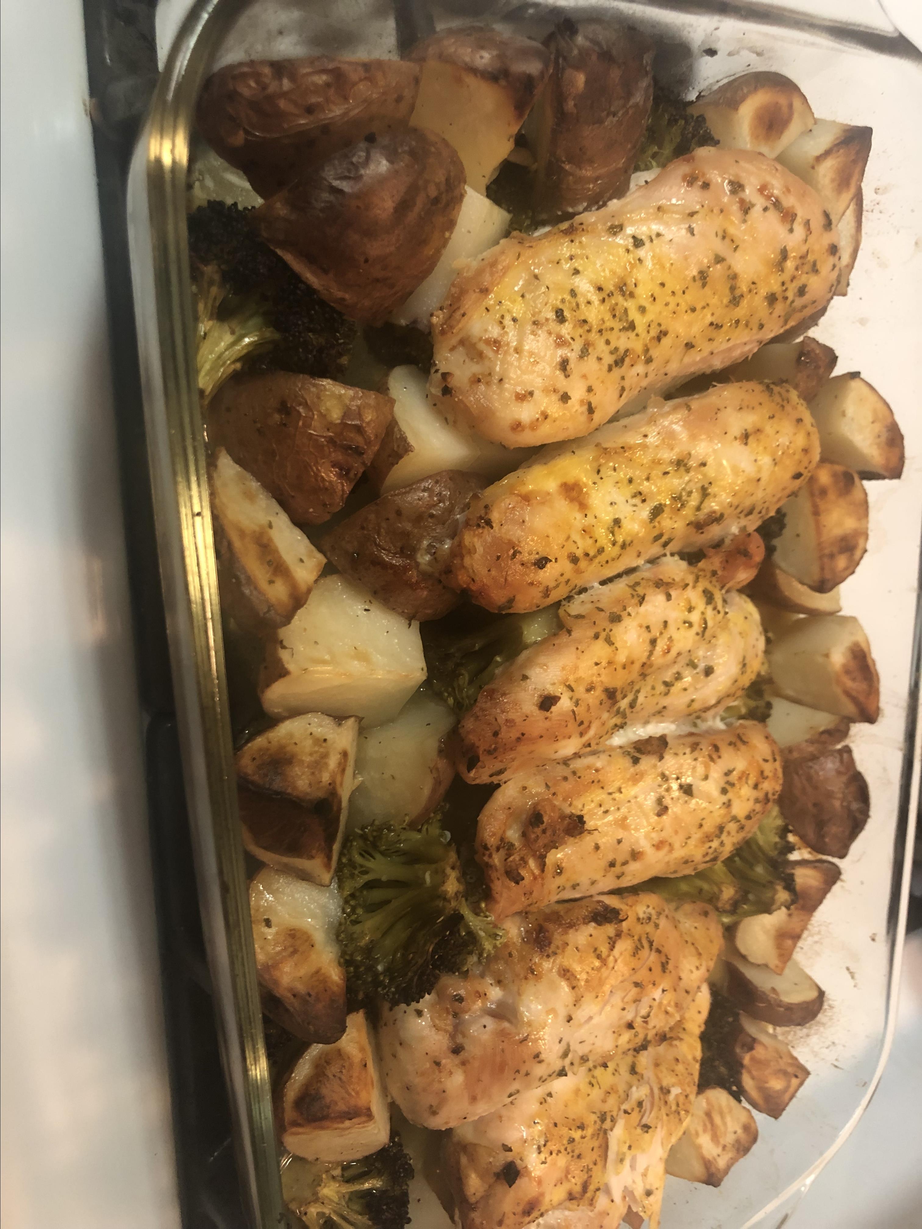 Garlic Roasted Chicken and Potatoes Julia H