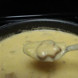 Leek Potato Mushroom Cheddar Soup 