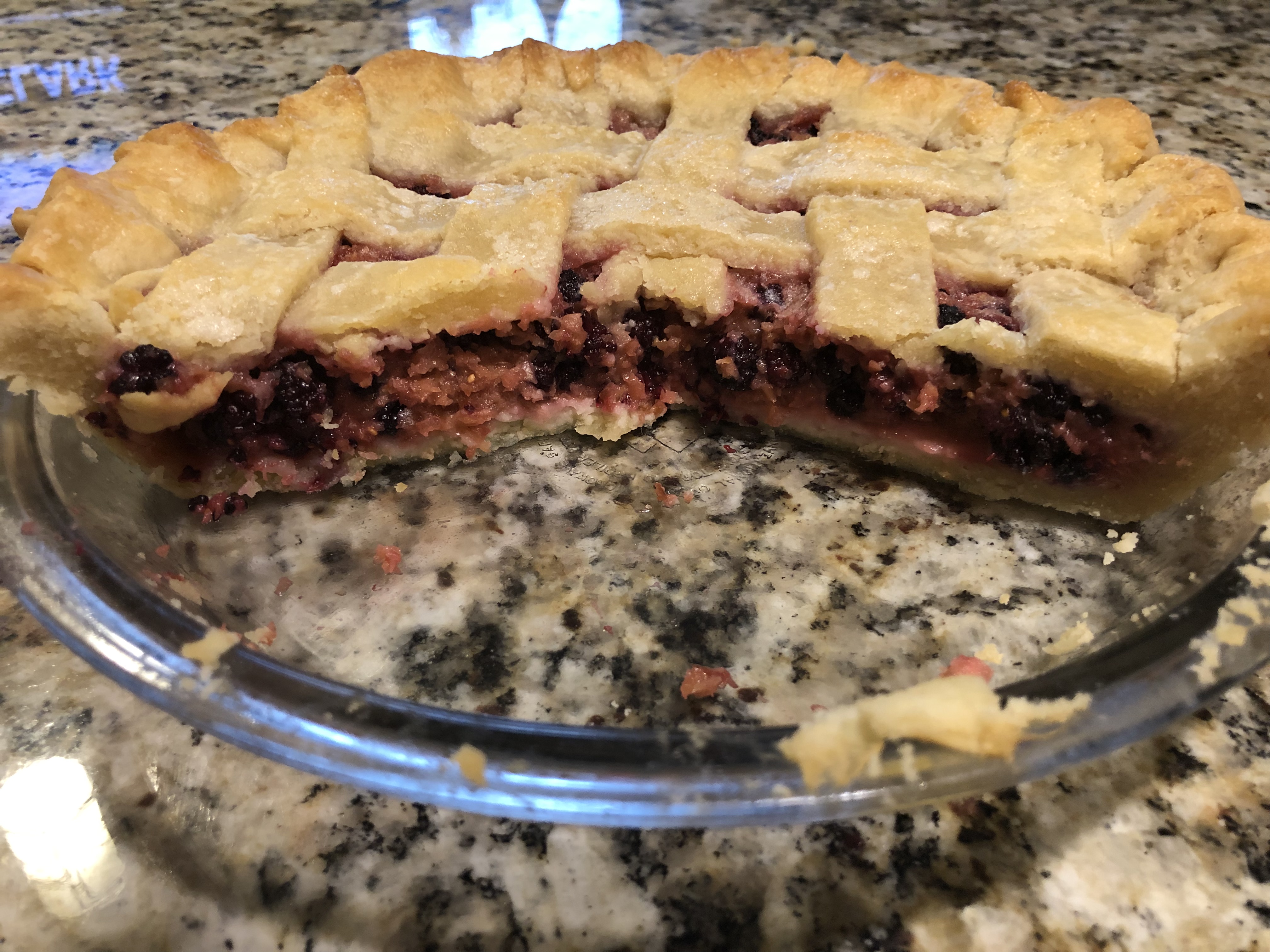Mulberry Rhubarb Pie 