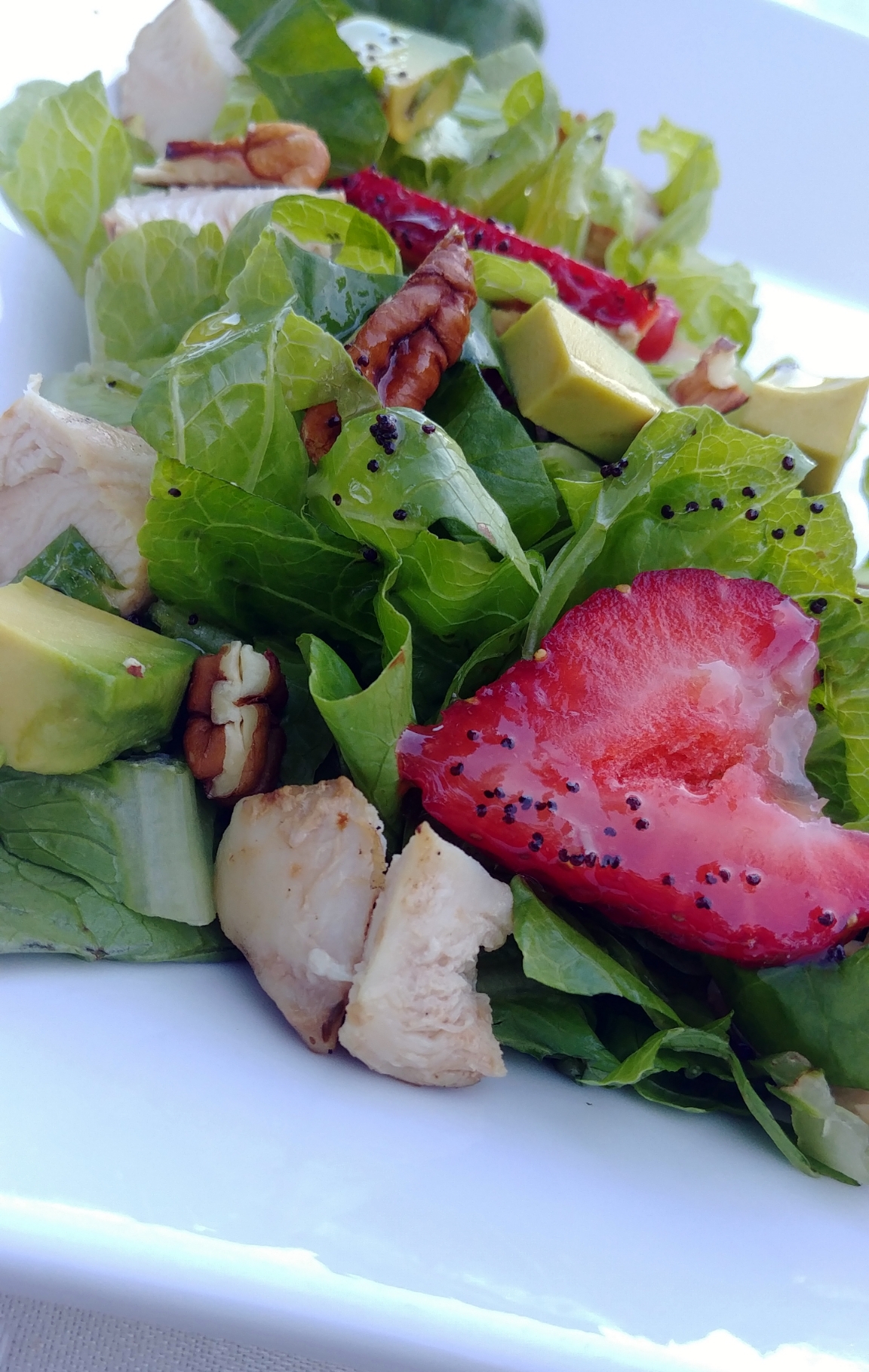 Grilled Chicken Salad with Strawberries and Avocado