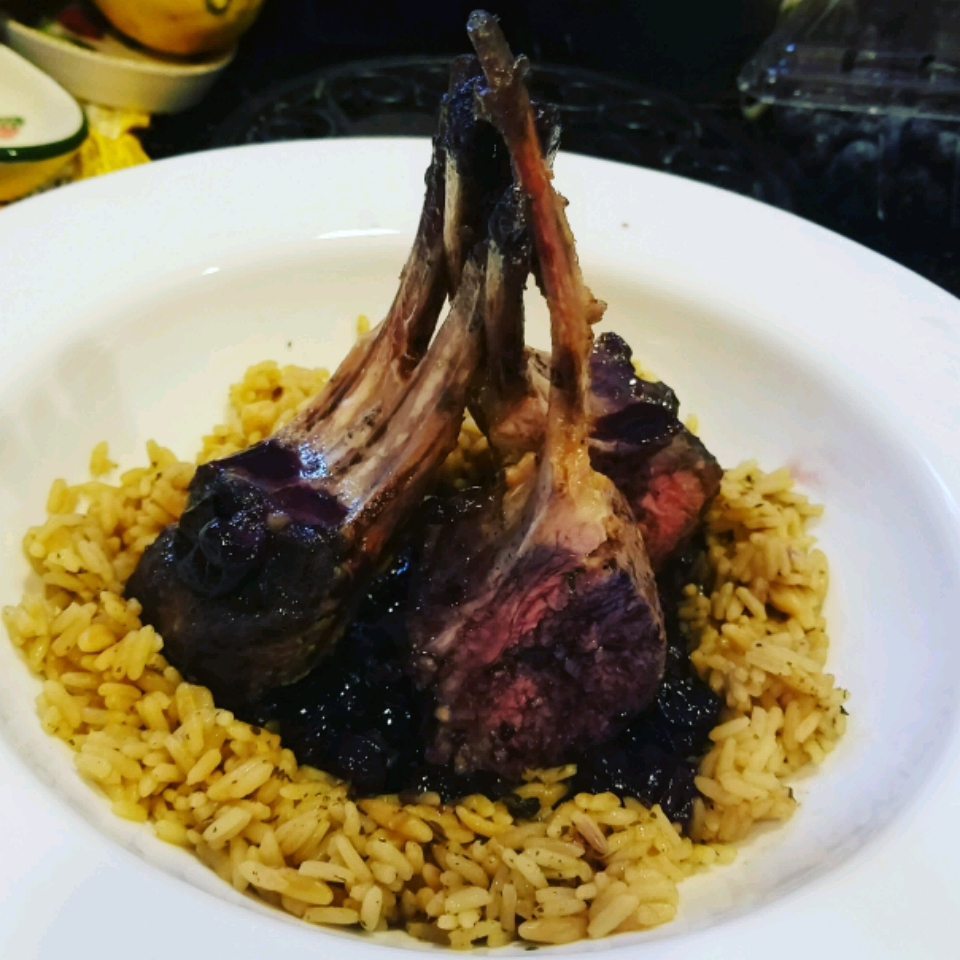 Rack of Lamb with Blueberry Sauce 