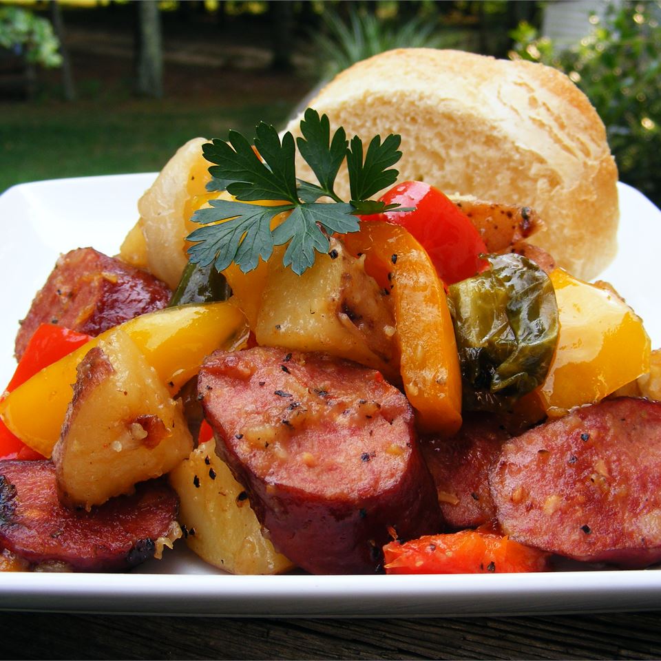 Kielbasa with Peppers and Potatoes