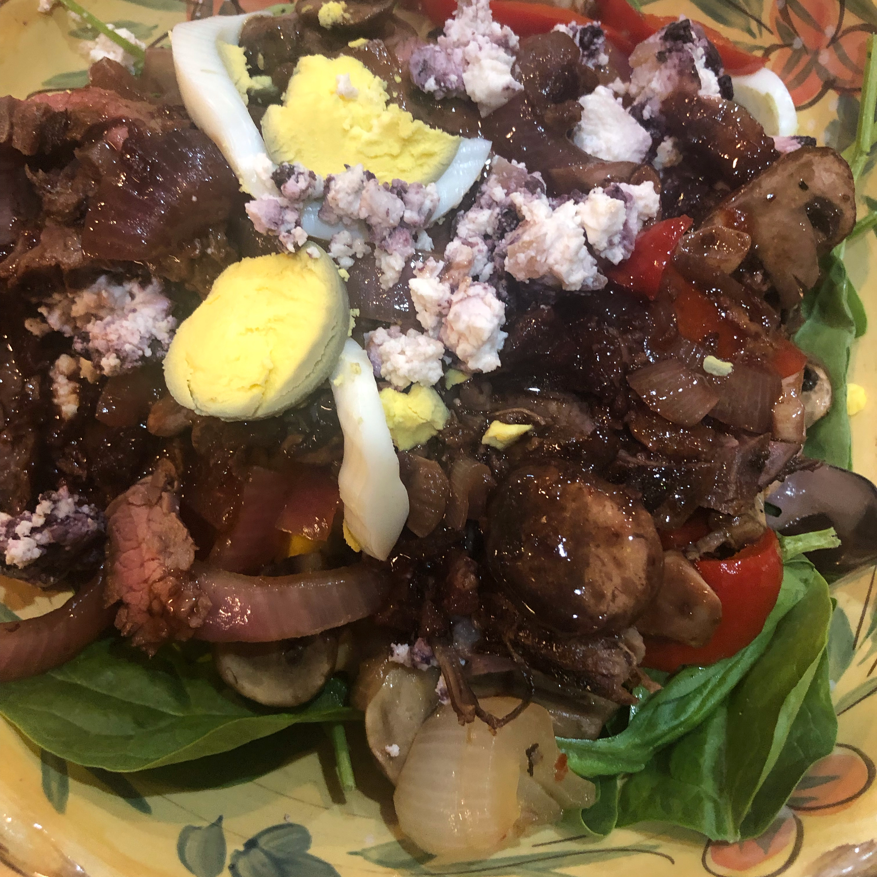 Flat Iron Steak and Spinach Salad Beth Phillips