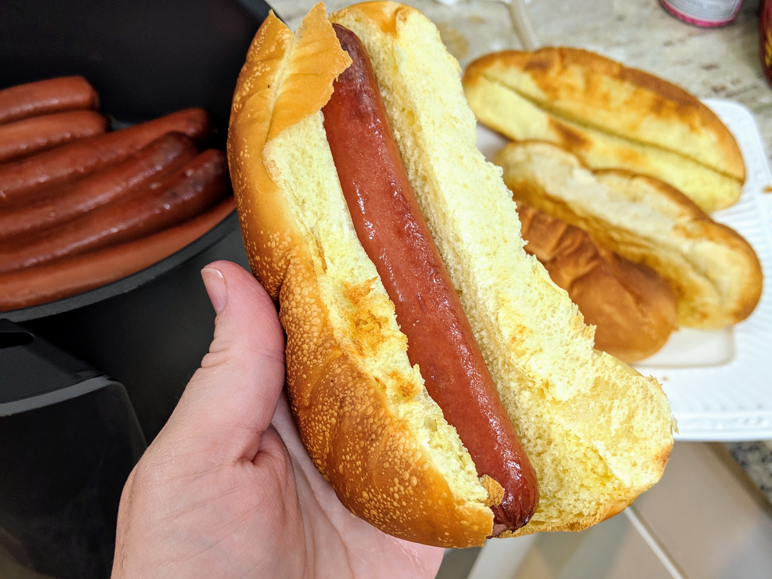 Basic Air Fryer Hot Dogs 