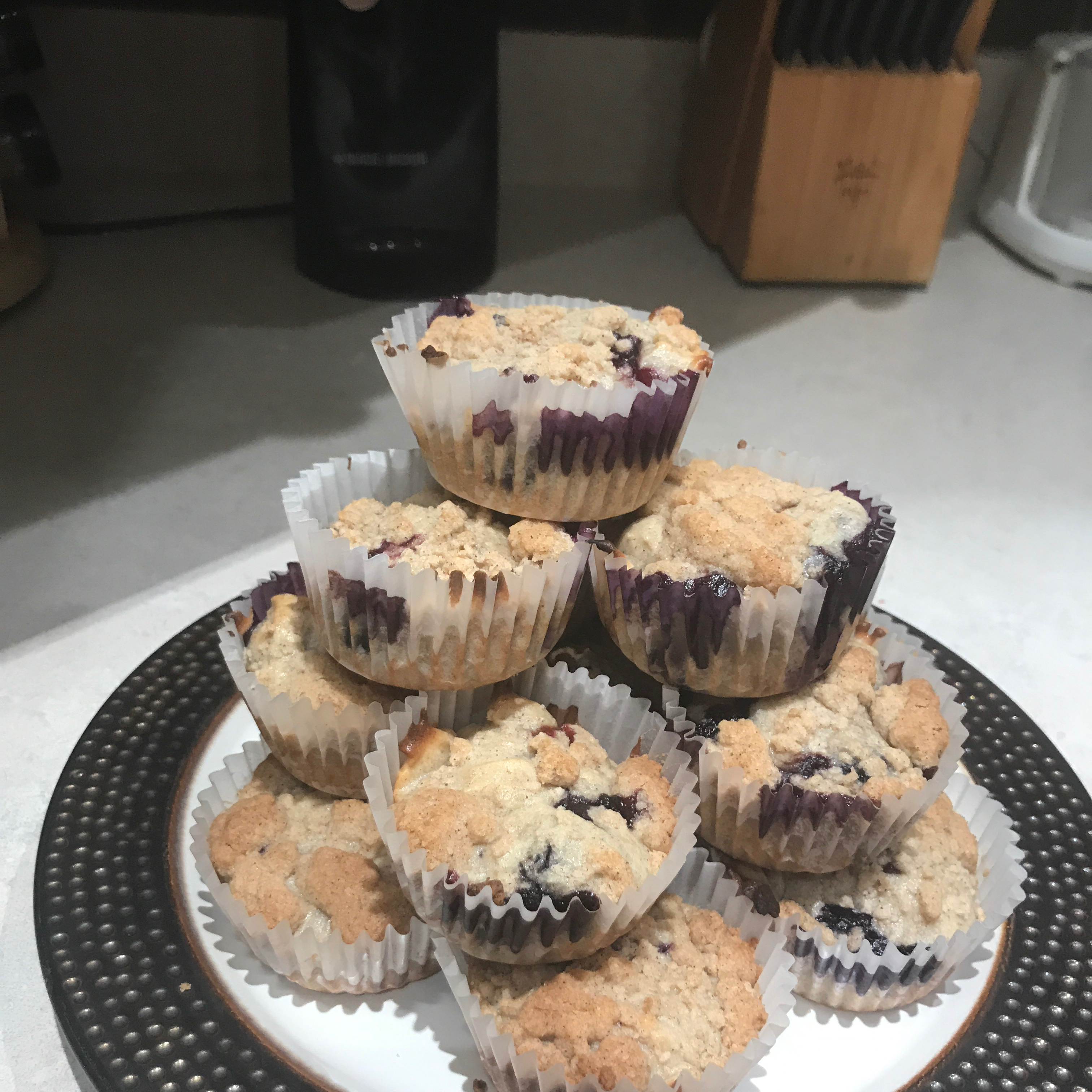 Sour Cream Blueberry Muffins 