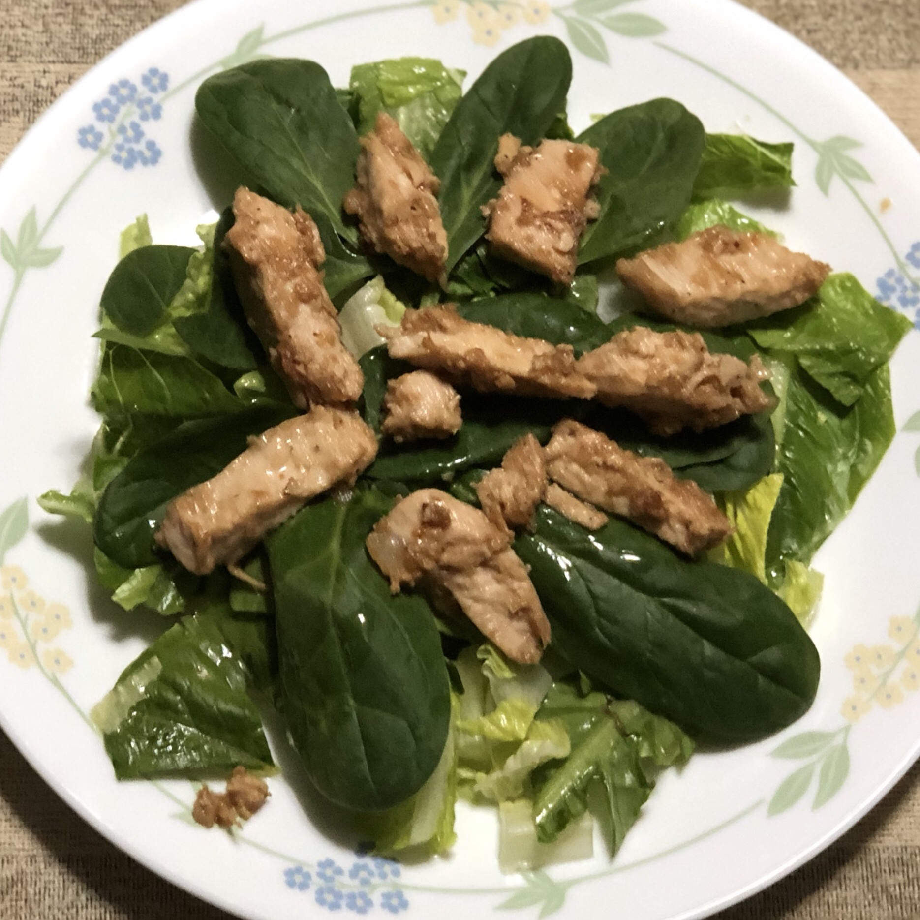 Lime-Garlic Chicken and Spinach Salad 