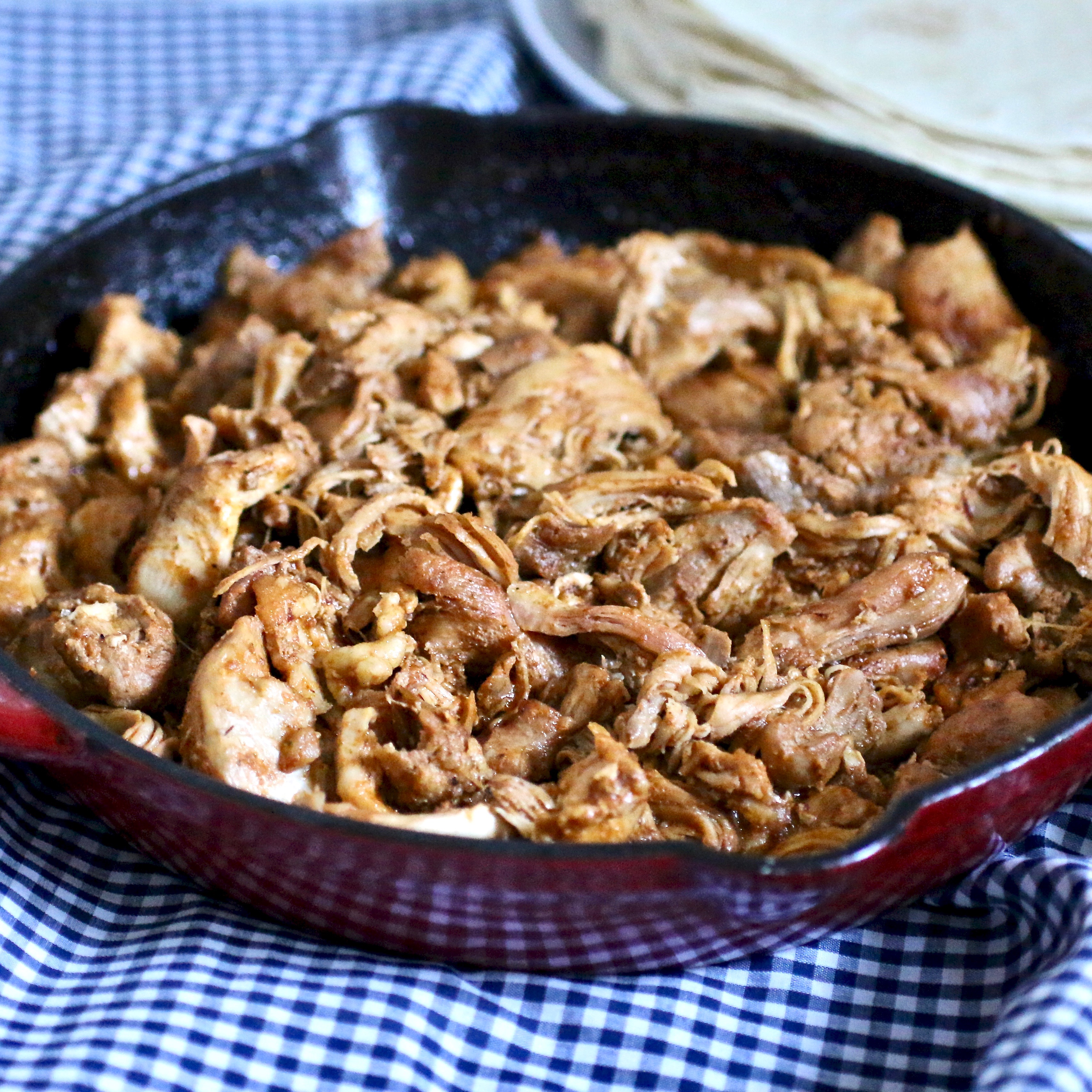 <p>A simple can of chipotle peppers in adobo sauce is the key to this recipe. Combined with chicken thighs, onions, garlic, cilantro, cumin, and cayenne, the result is a super-flavorful filling for burritos, enchiladas, tacos, and tostadas. </p>
                          