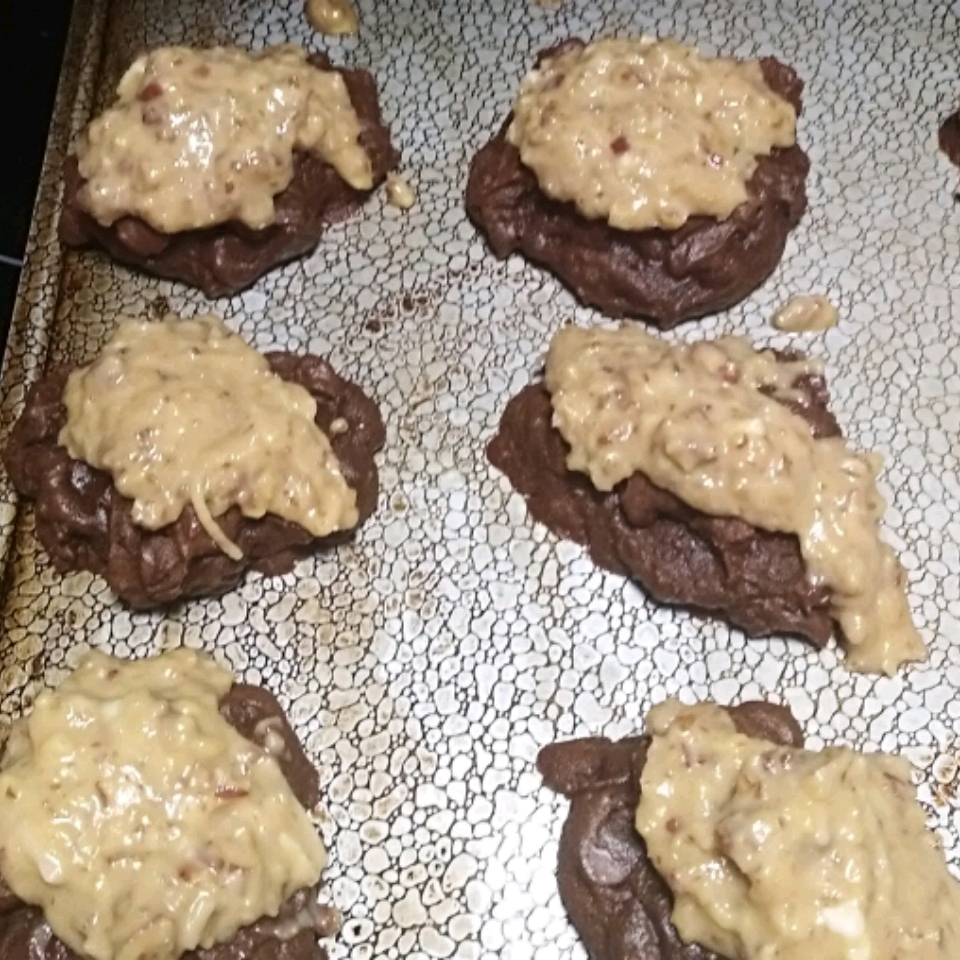 German Chocolate Brownie Cookies 