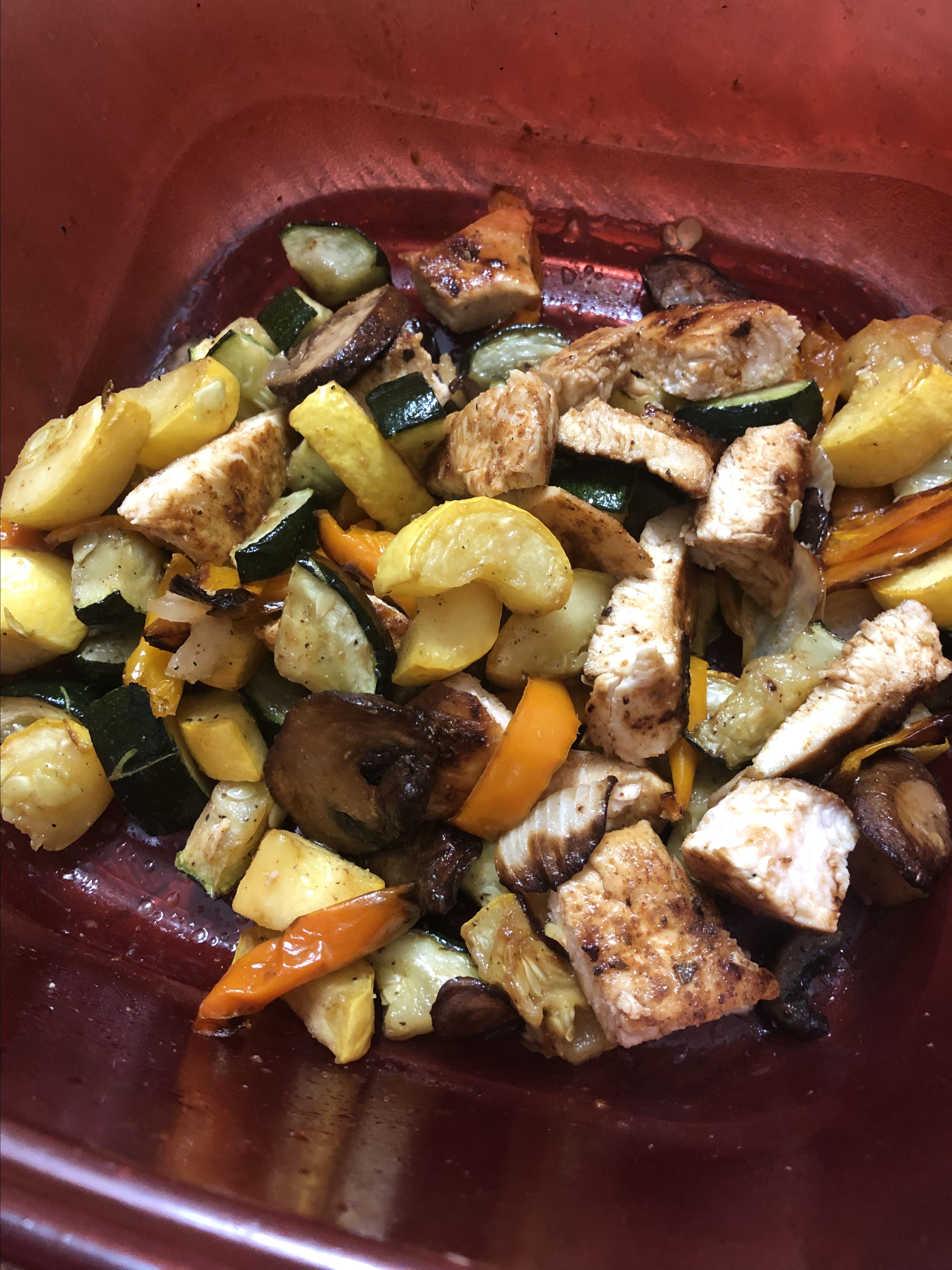 Roasted Rainbow Vegetables in the Air Fryer Delila