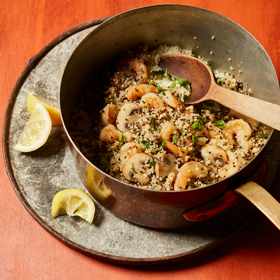 Mushroom & Shrimp Quinoa Risotto