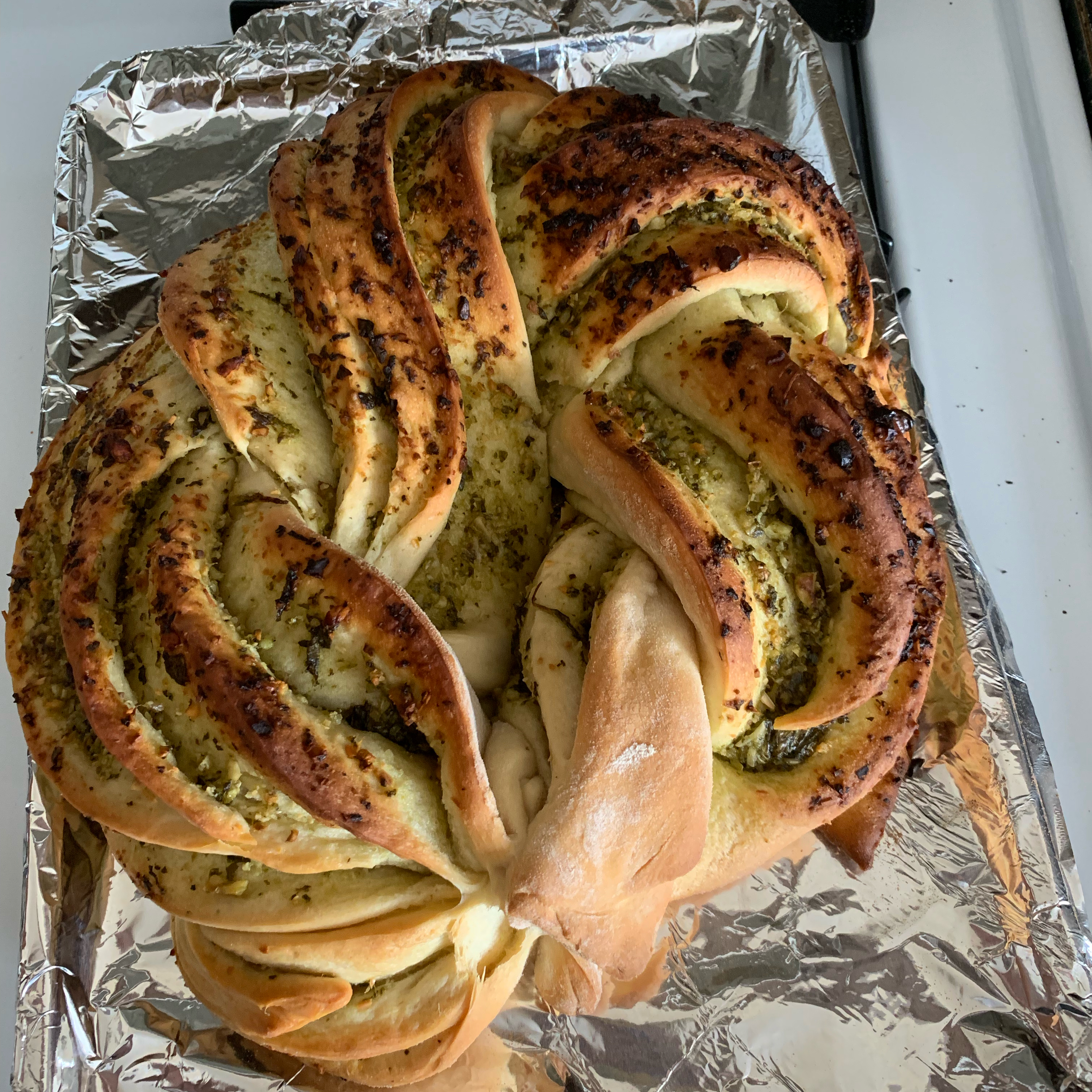 Braided Bread with Pesto 