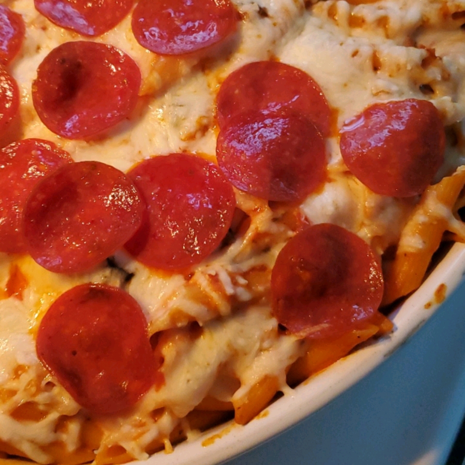Pizza Pasta Bake with Sausage 