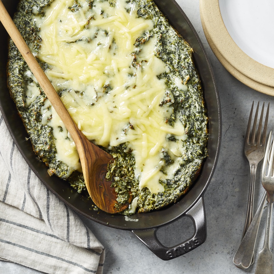 <p>This creamy spinach casserole recipe is a more sophisticated cousin to creamed spinach. It's perfect for weekend entertaining or as a holiday side dish.</p>
                          
