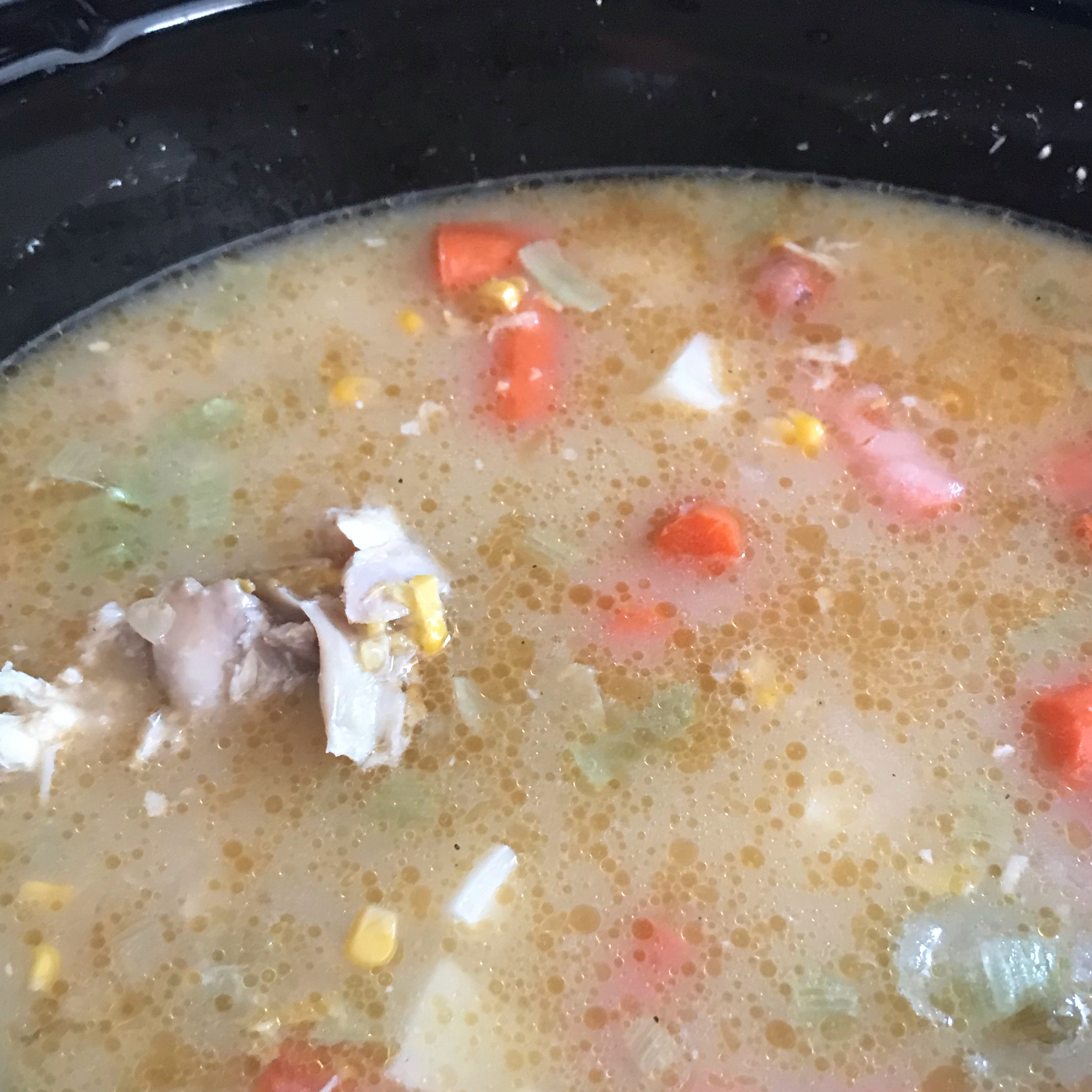 Velvety Chicken Corn Soup 