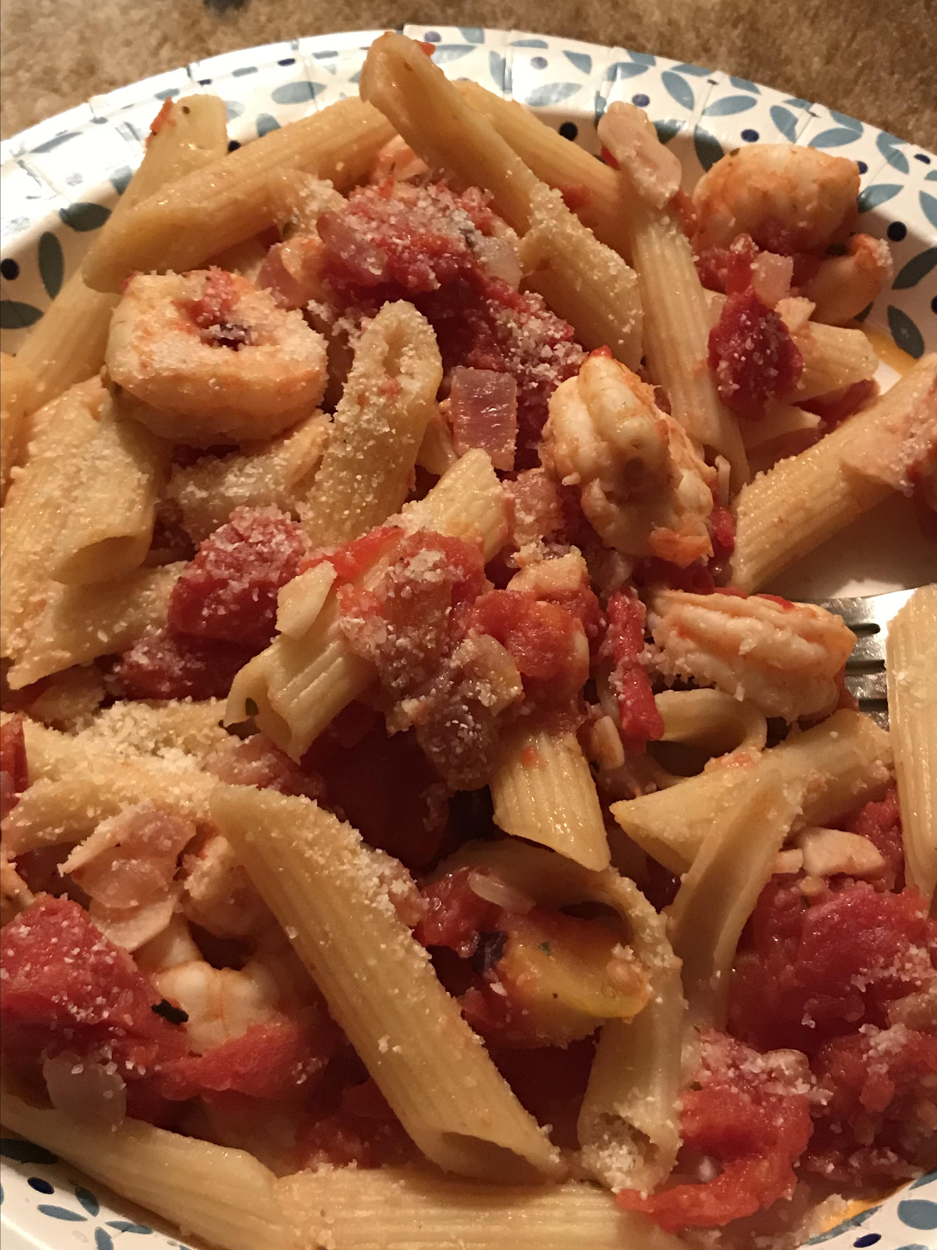 Penne with Shrimp 