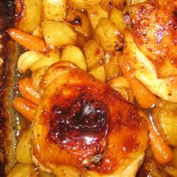 Garlic Roasted Chicken and Potatoes 