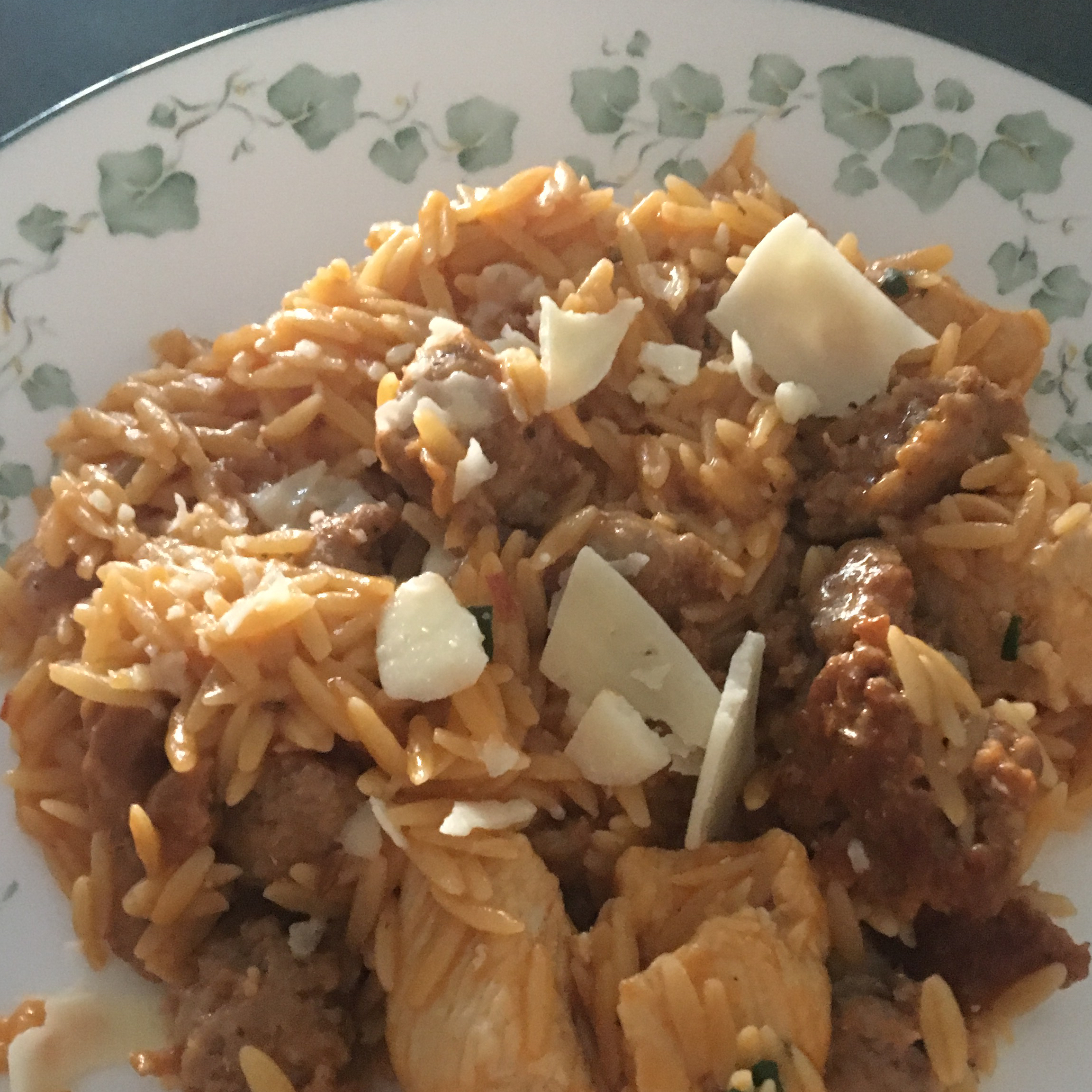 One-Pot Chicken and Sausage Orzo 
