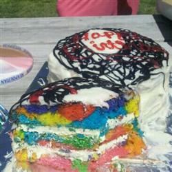 Rainbow Clown Cake 