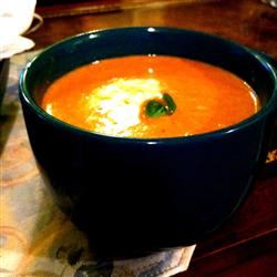 Roasted Red Pepper and Crab Soup 