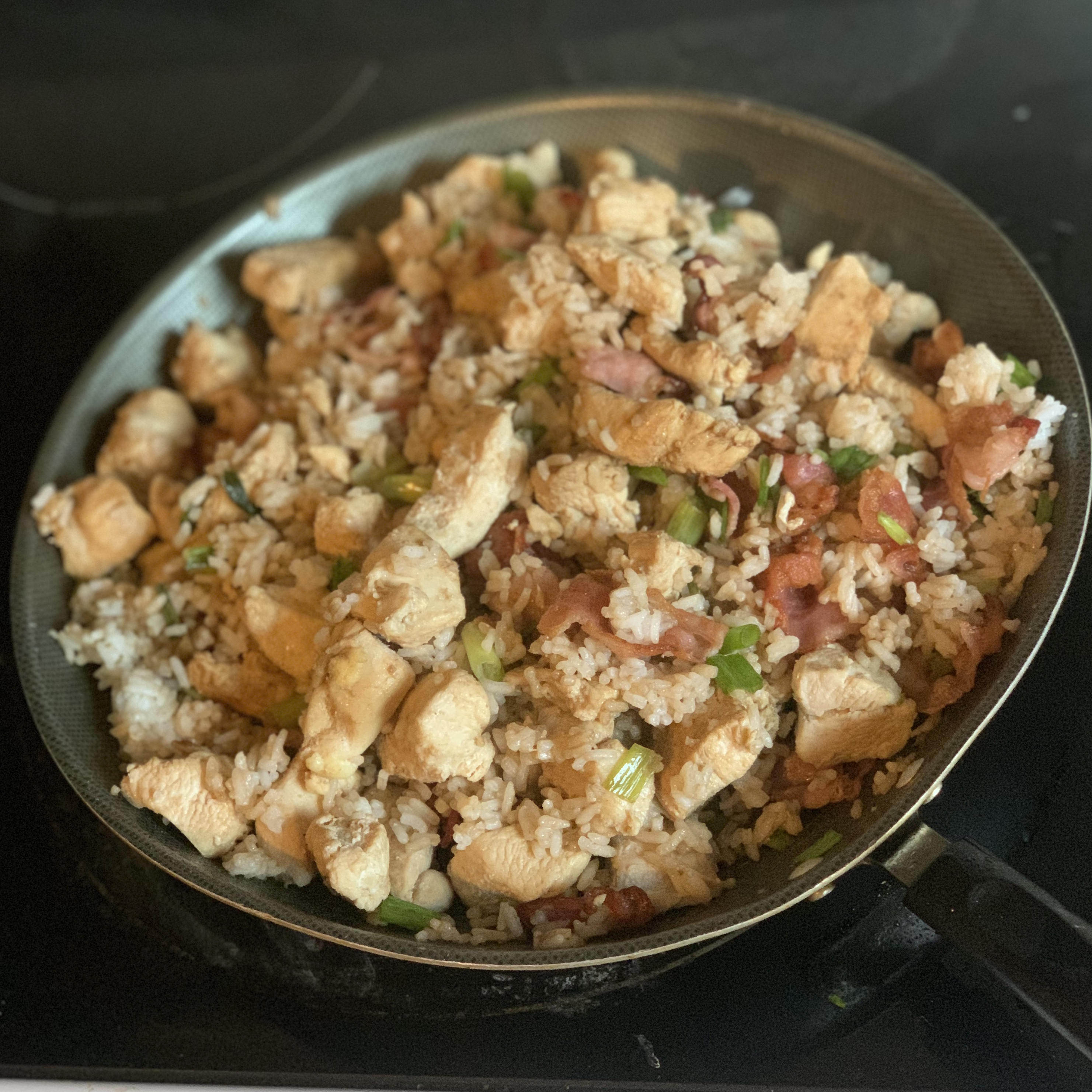 Bacon and Chicken Fried Rice 
