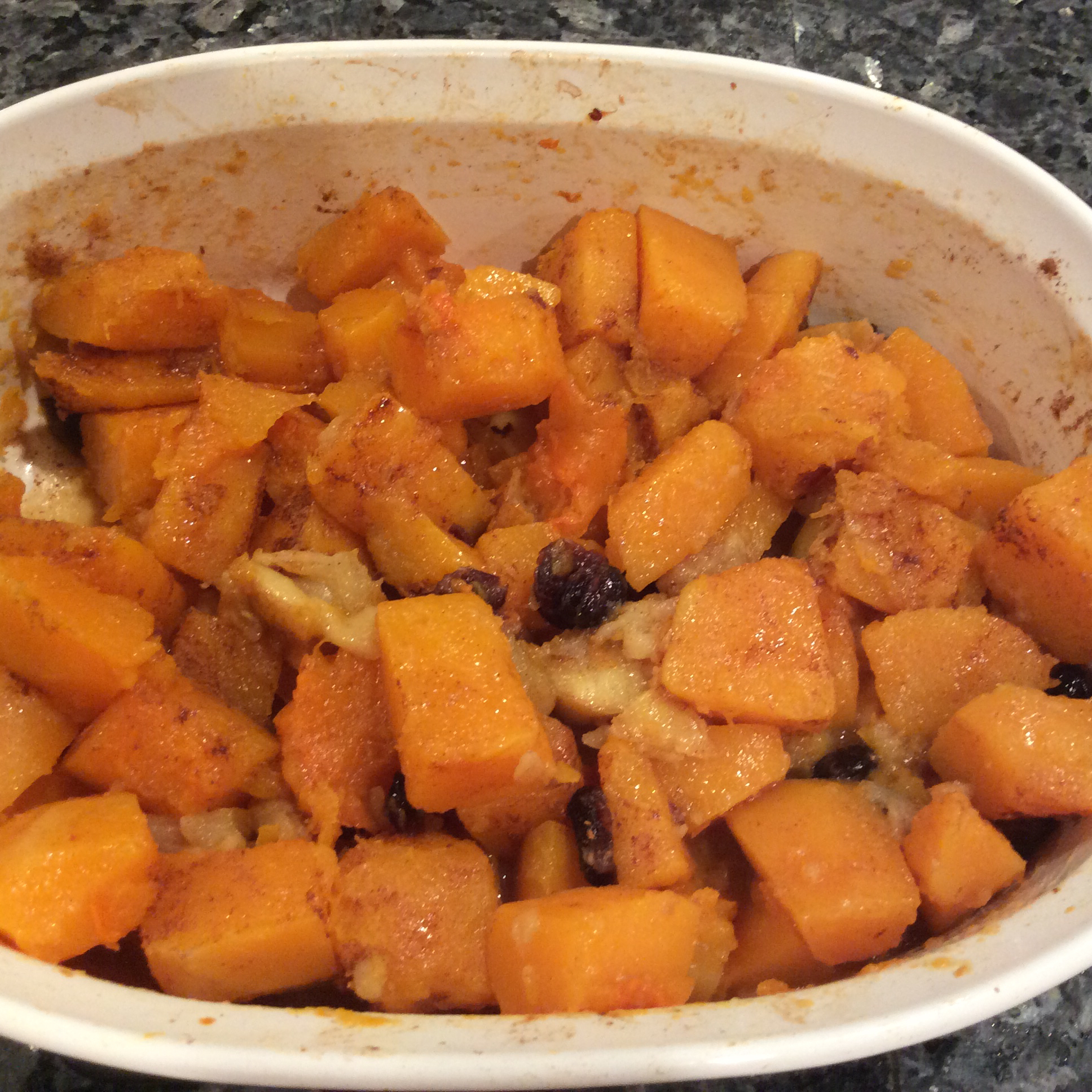 Butternut Squash with Apple and Cranberries 