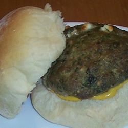 Goat Cheese and Spinach Turkey Burgers 